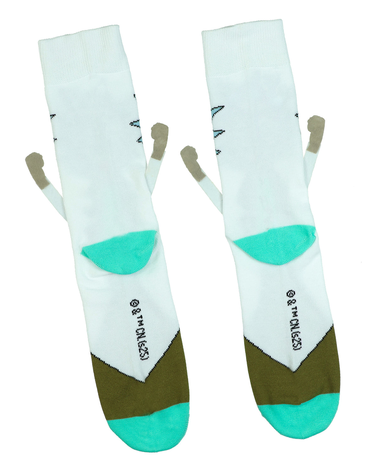Rick and Morty Socks Men's Character Design 3D Arms Mid Calf Crew Socks 1 Pair