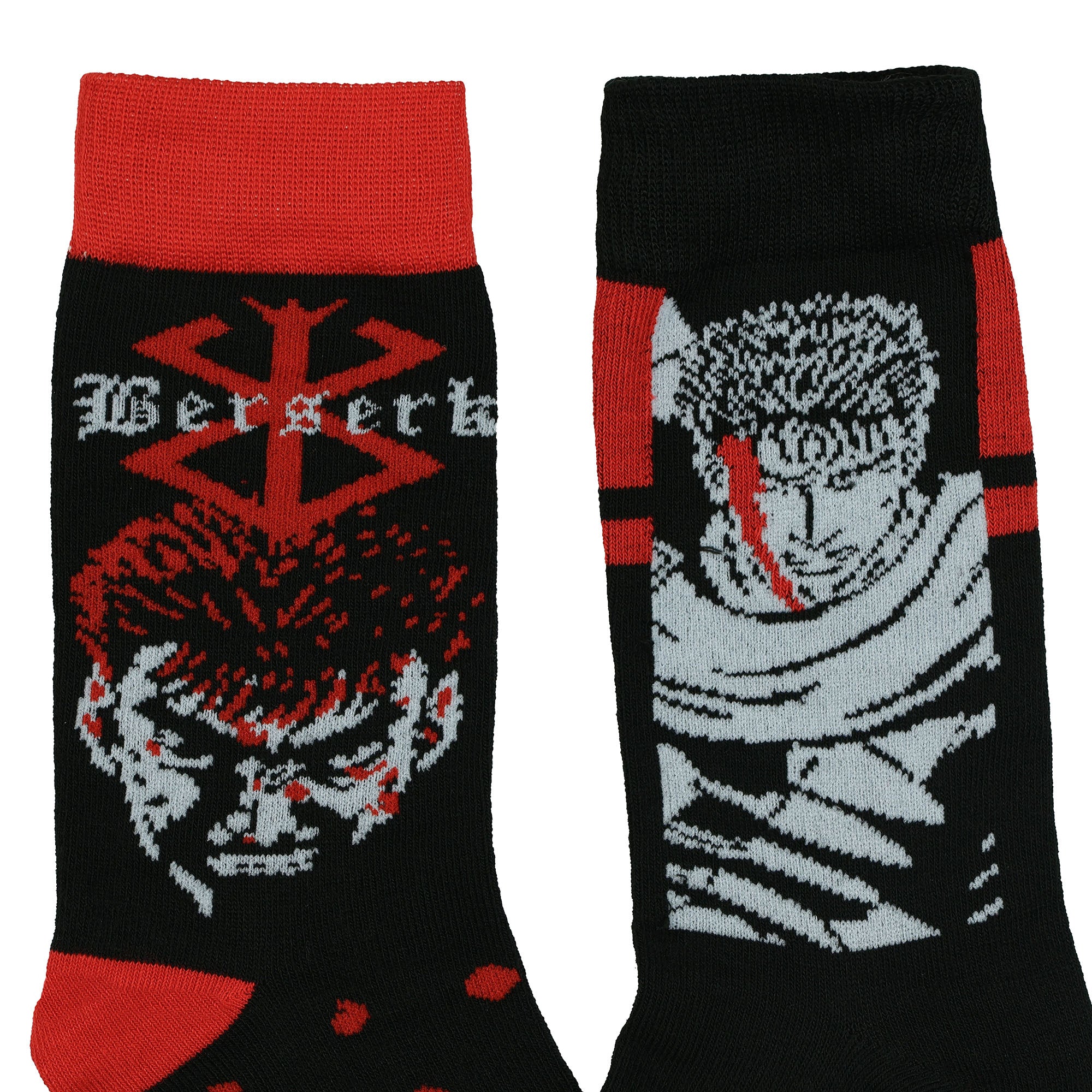 Berserk Socks Men's Guts Inspired Designs Mid Calf Crew Socks 2 Pair