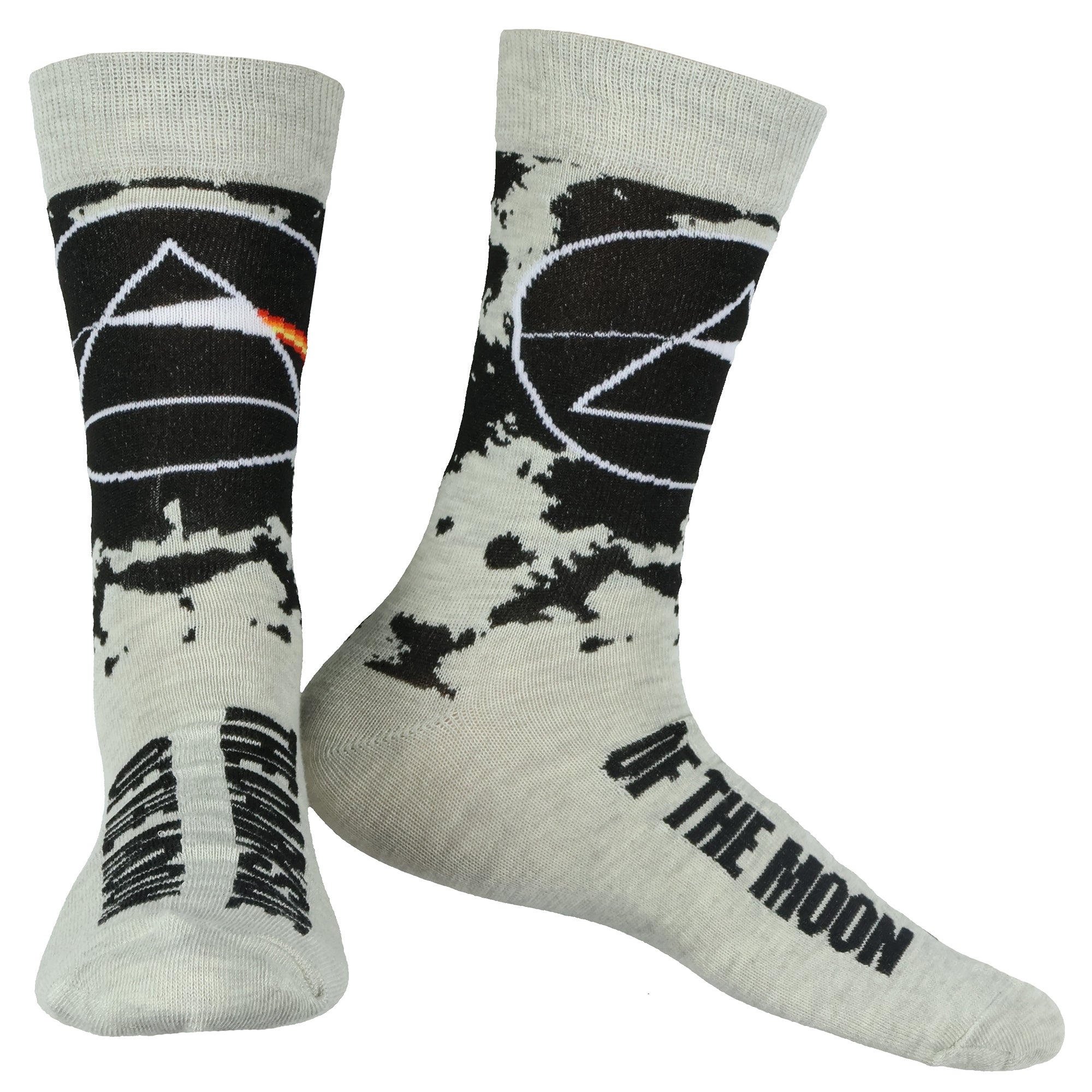 Pink Floyd Socks Men's Icon And Logo Rock Band Crew 5 Pair Crew Sock 10-13