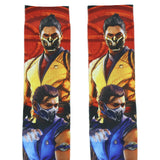 Mortal Kombat Klassic Socks Men's Scorpion and Subzero Sublimated Crew Sock 8-12