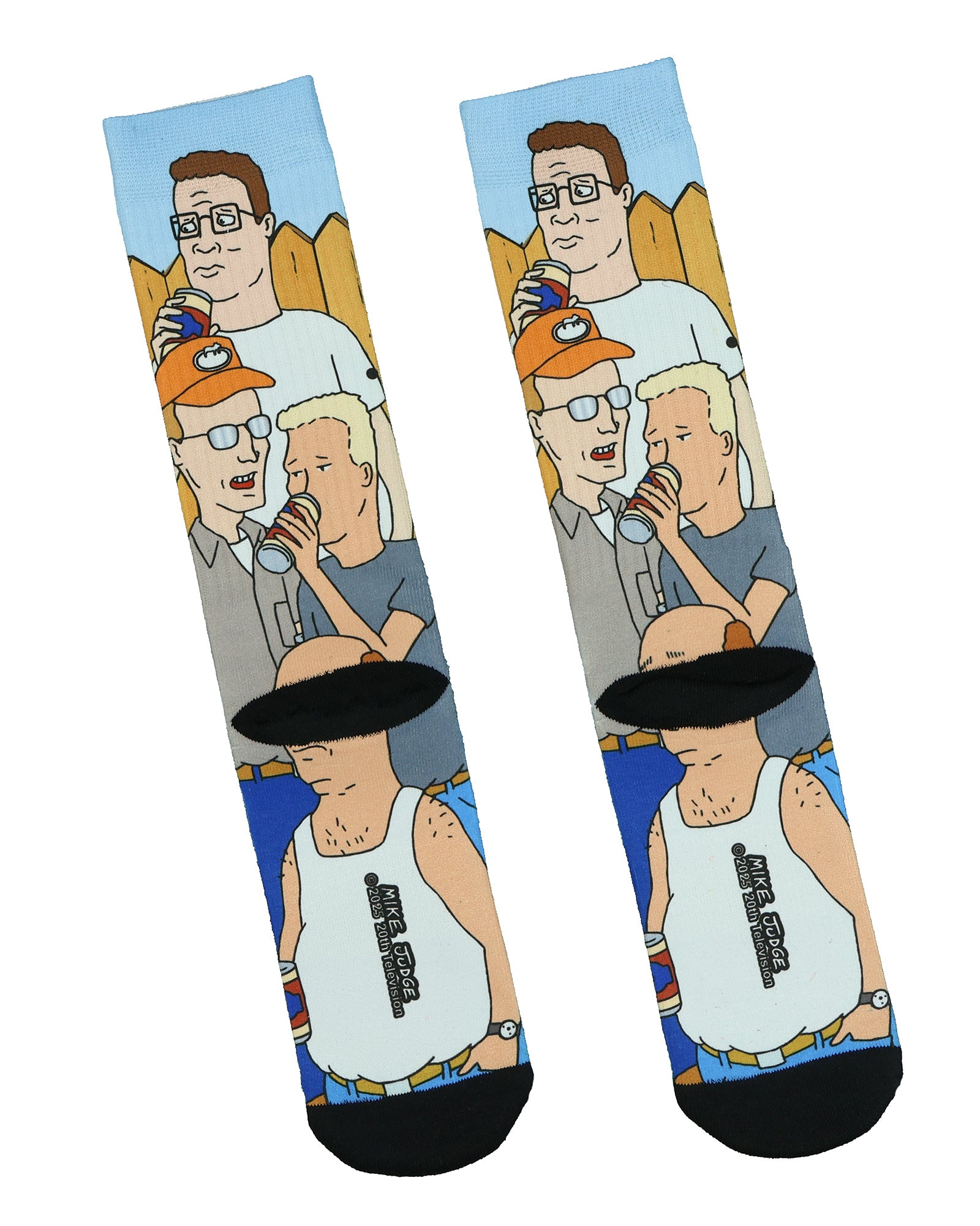 King Of The Hill Socks Men's Character Design Sublimated Mid Calf Crew Socks