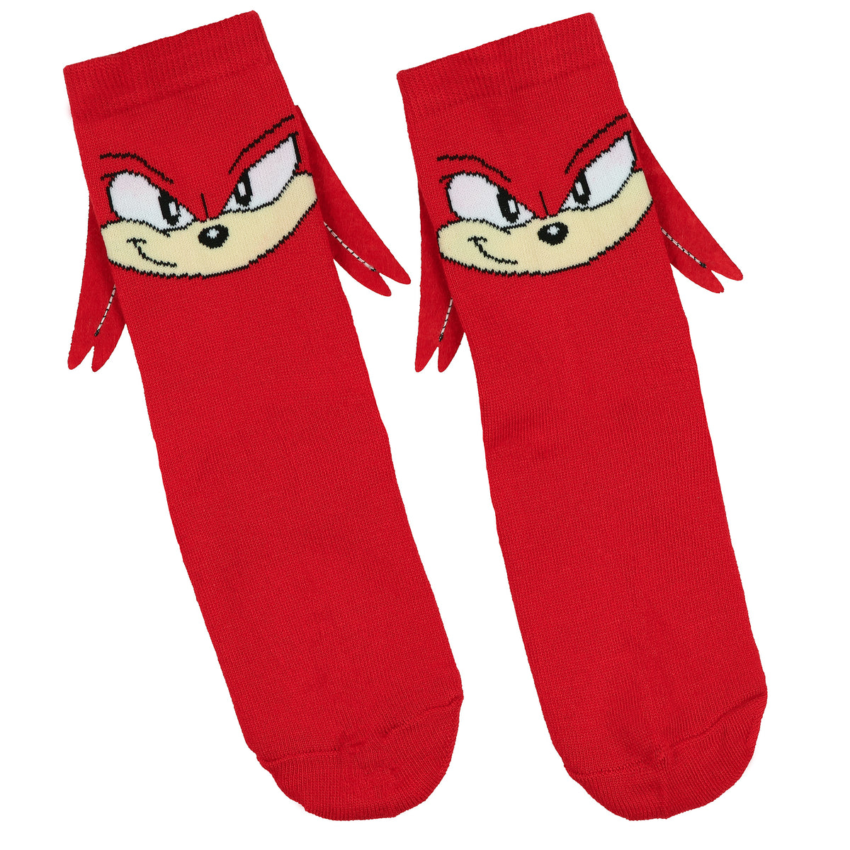 Sonic The Hedgehog Socks Boys' Sonic Knuckles Tails 3D Ears Crew Socks 3 Pairs