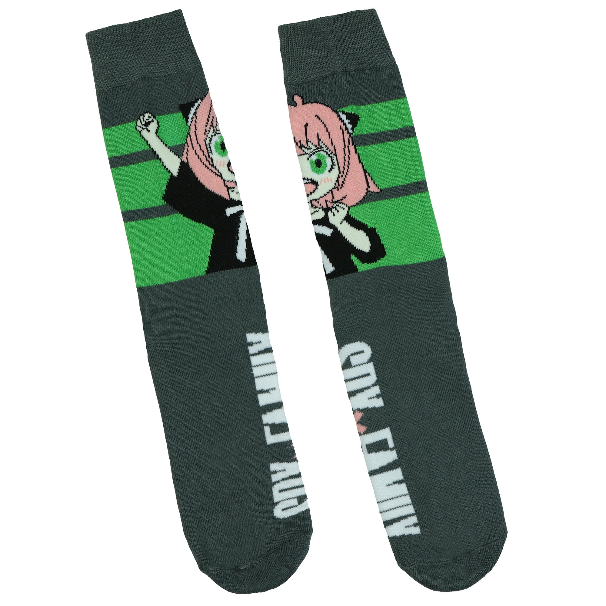 Spy X Family Socks Men's Anya and Bond Designs Mid Calf Crew Socks 2 Pair