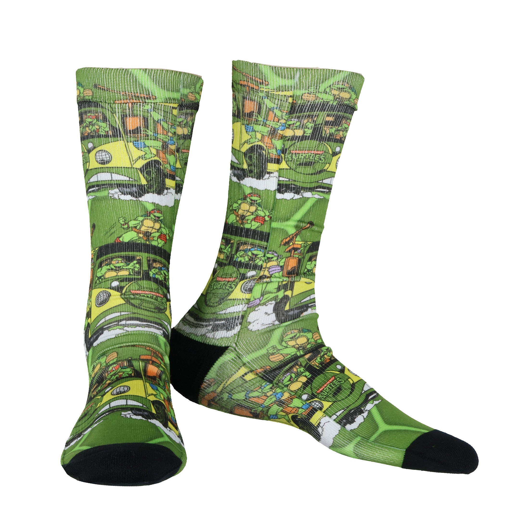 Teenage Mutant Ninja Turtles' Socks Men's Party Wagon Sublimated Crew Sockspar