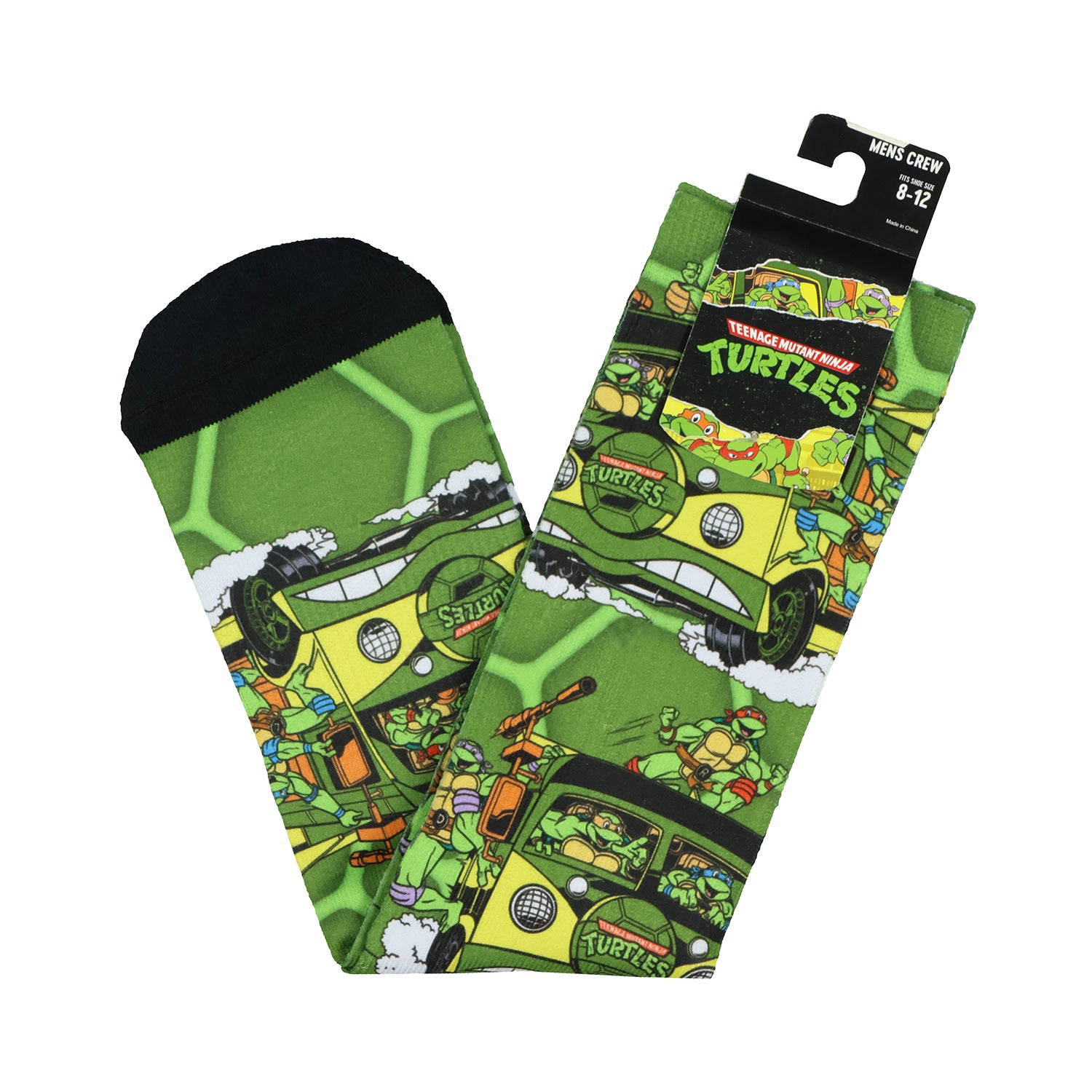Teenage Mutant Ninja Turtles' Socks Men's Party Wagon Sublimated Crew Sockspar