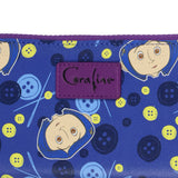 Coraline Women's Buttons and Needles Faux Leather Full Zip Around Wallet