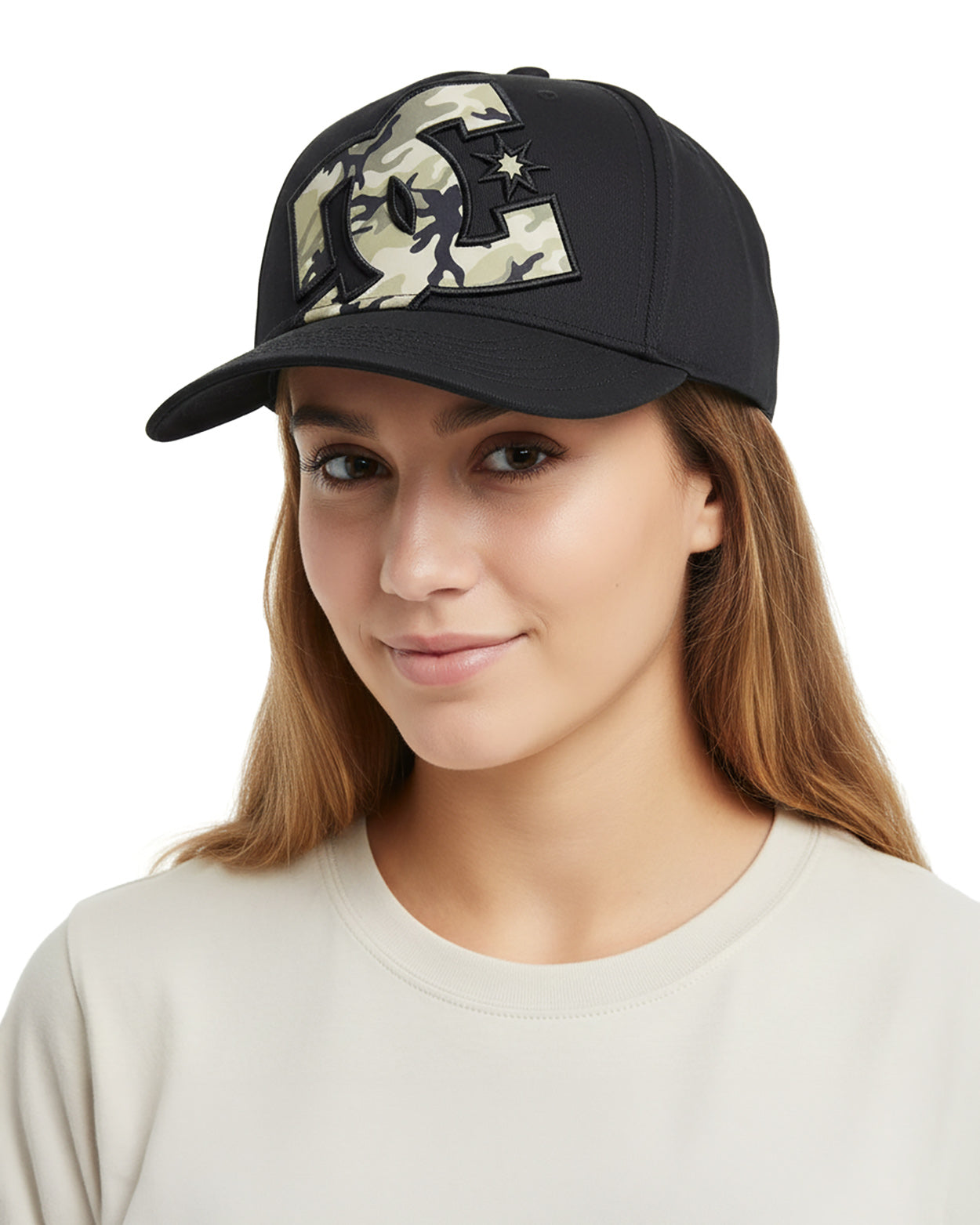 DC Hat Men's Black Camo Pre-Curved Skater Snapback Baseball Cap OSFA