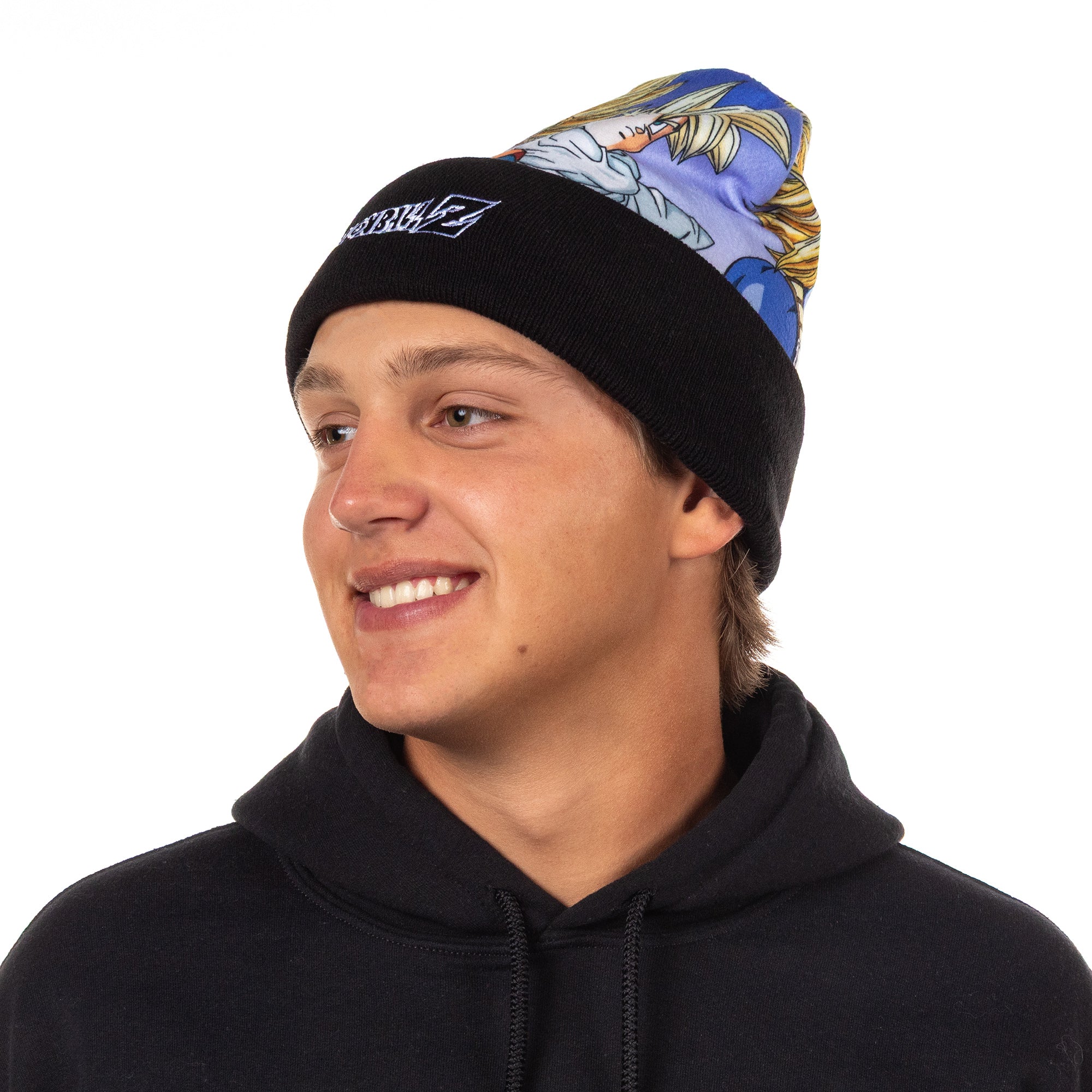 Dragon Ball Z Beanie Super Saiyan Goku Gohan Sublimation Fleece Knit Cuffed Hat