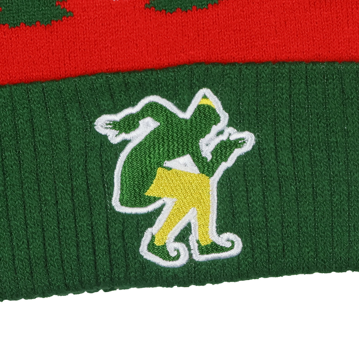 Elf The Movie Beanie Ugly Sweater Adult Knit Embroidered Cuffed Beanie Hat