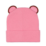 Gloomy Bear Beanie Embroidered Face Design Adult Knitted Winter Hat