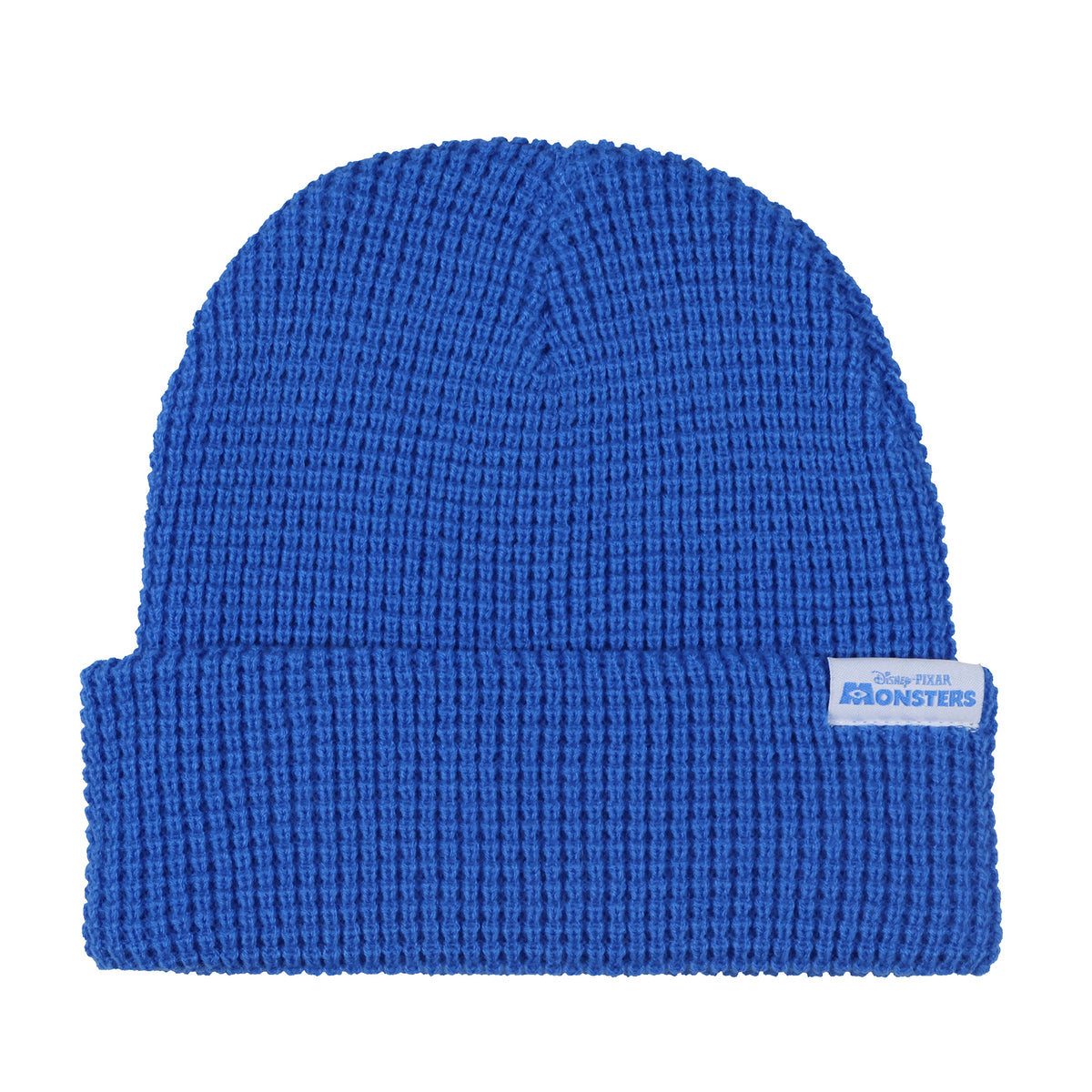 Disney Monsters Inc. Beanie Embroidered Logo Patch Adult Waffle Knit Winter Hat
