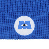 Disney Monsters Inc. Beanie Embroidered Logo Patch Adult Waffle Knit Winter Hat