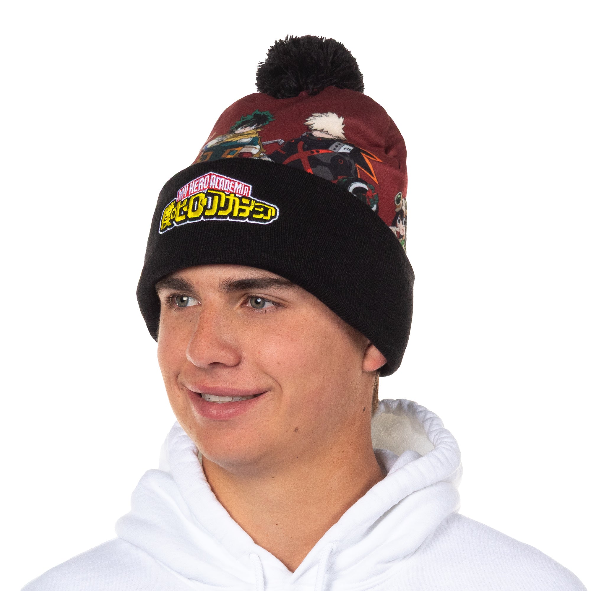 My Hero Academia Beanie Character Design Sublimated Knit Cuffed Winter Hat