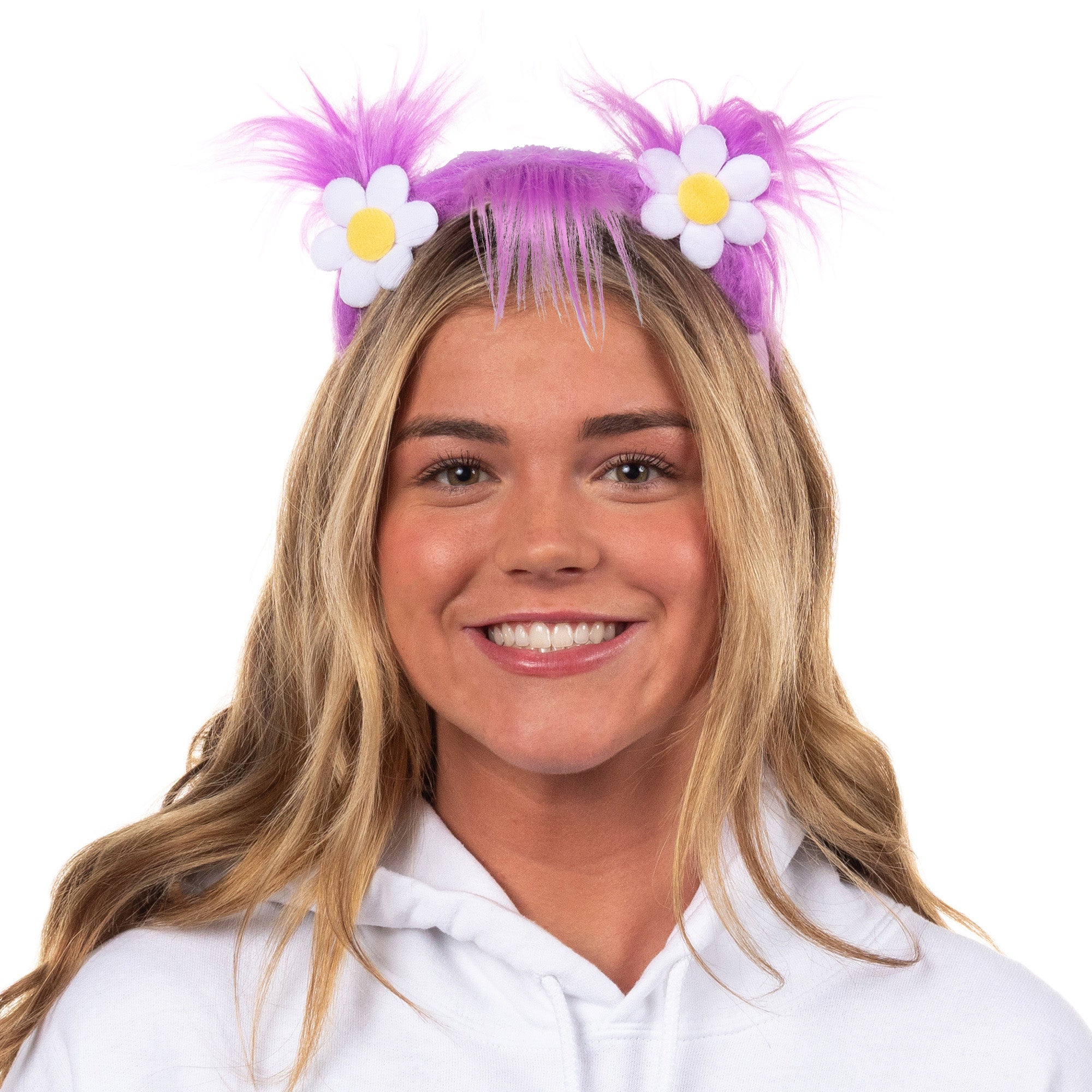 Sesame Street Abby Cadabby Character Headband with Hair and Flowers for Women