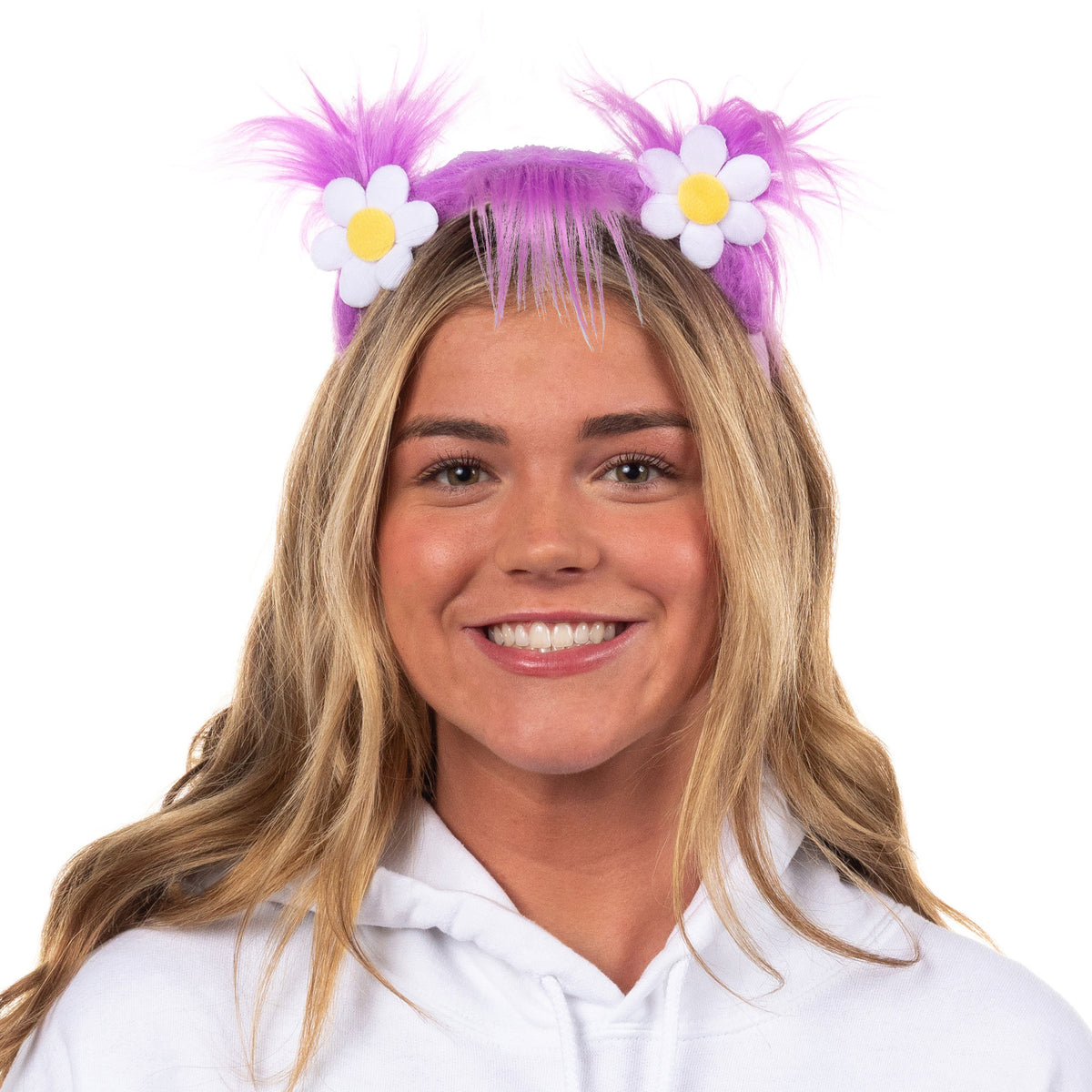 Sesame Street Abby Cadabby Character Headband with Hair and Flowers for Women