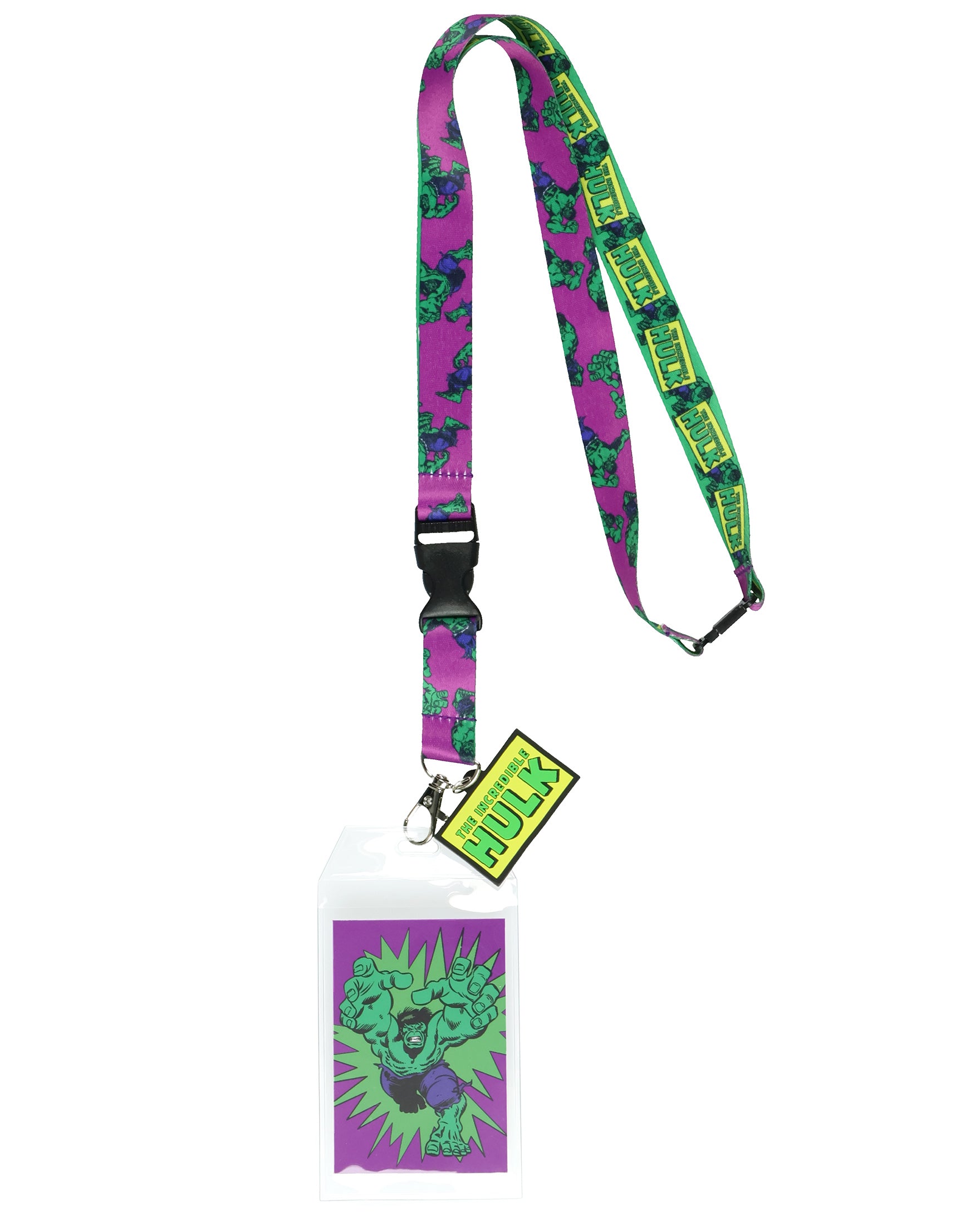 Marvel Comics The Incredible Hulk Breakaway Lanyard with Clear ID Badge Holder