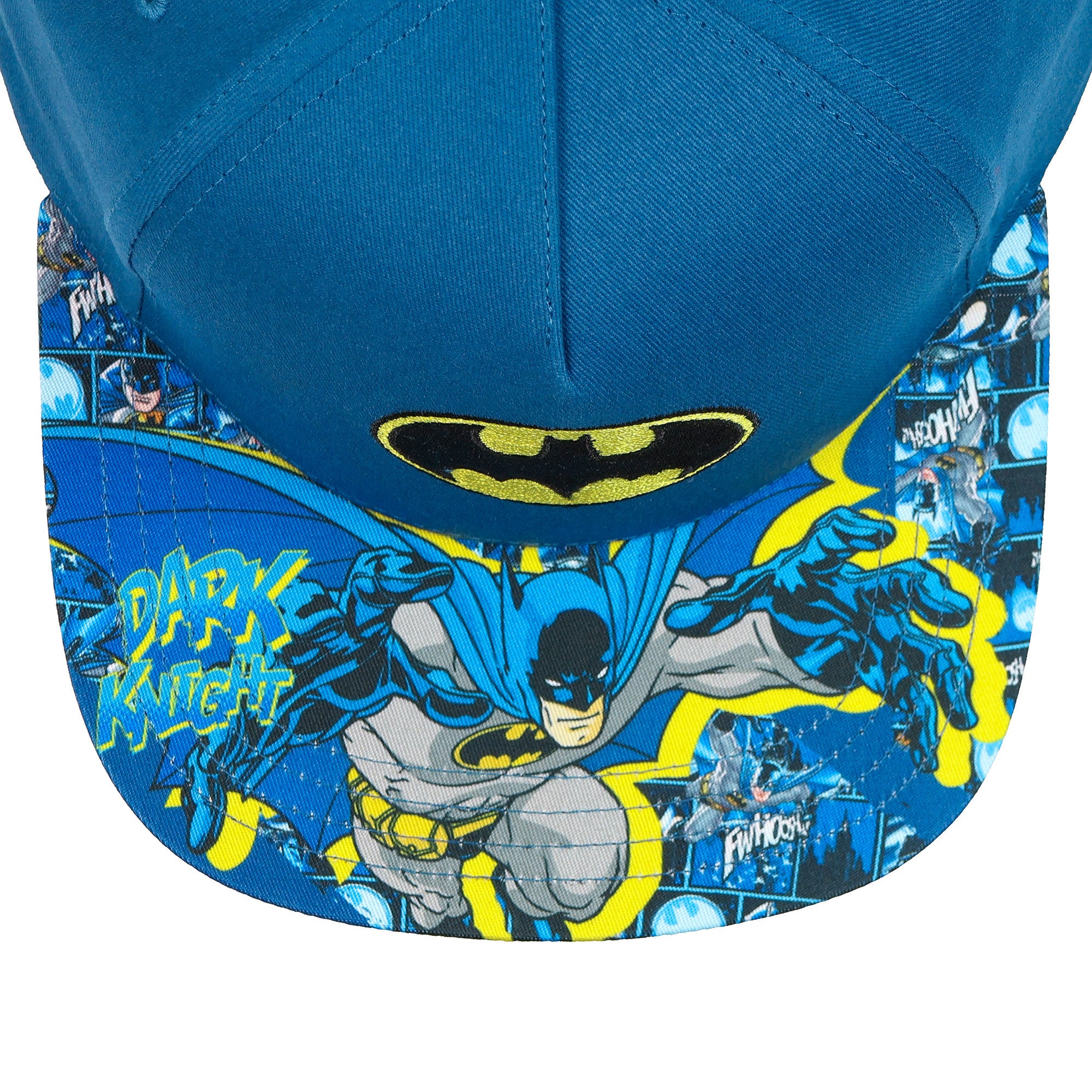 DC Comics Batman Boys' Flat-Brim Hat Snapback Adjustable OSFM Baseball Cap