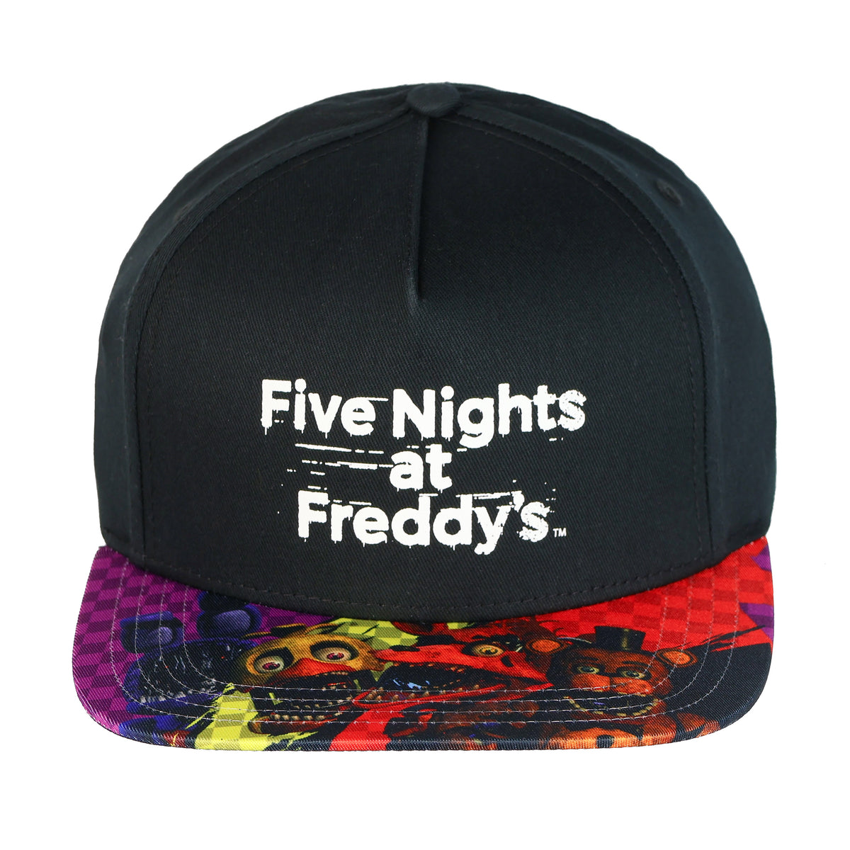 Five Nights at Freddy's Boys' Flat-Brim Hat FNAF Snapback OSFM Baseball Cap