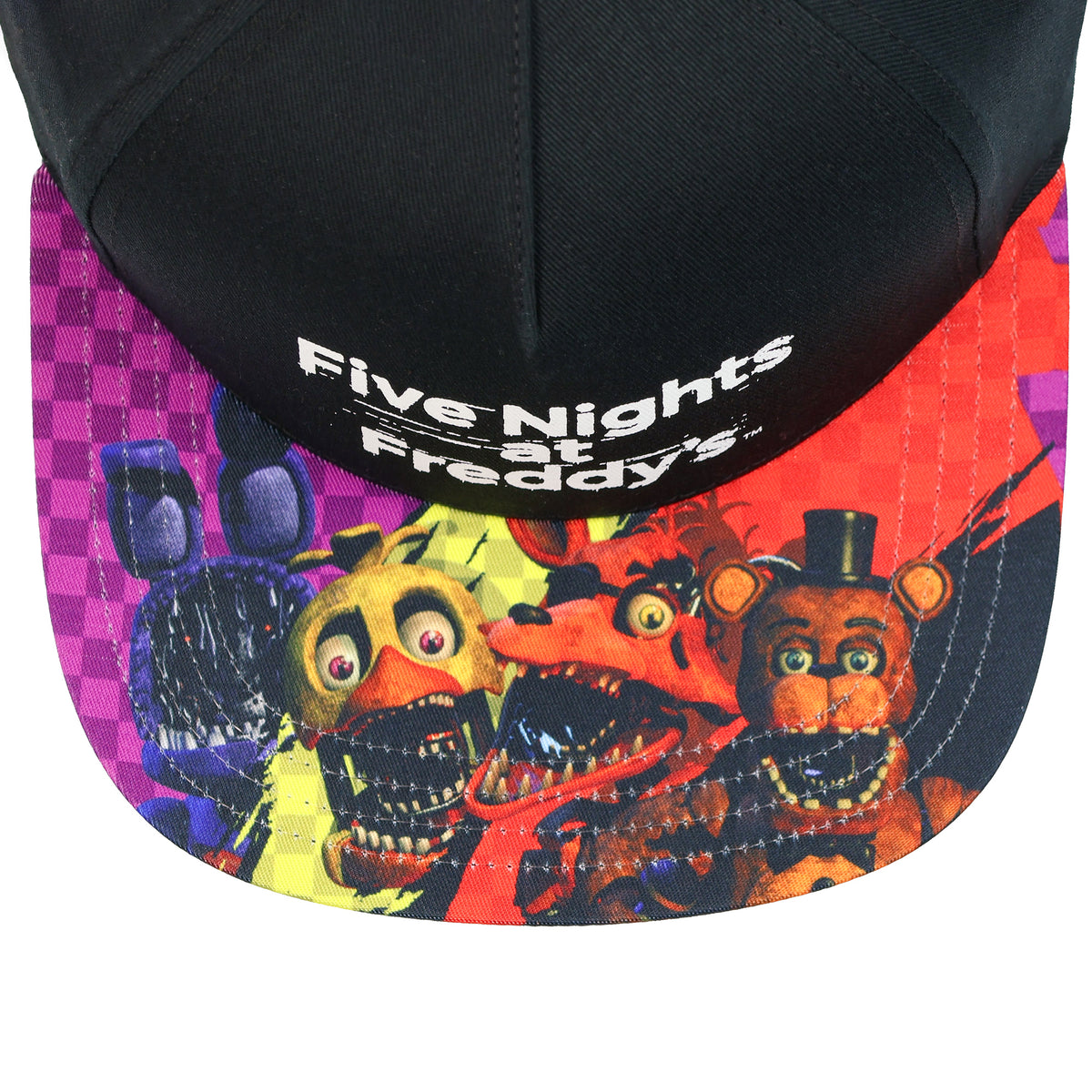 Five Nights at Freddy's Boys' Flat-Brim Hat FNAF Snapback OSFM Baseball Cap