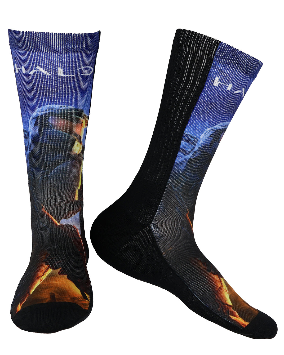 Halo Master Chief Sublimated Design Men's Mid-Calf Crew Socks 1 Pair