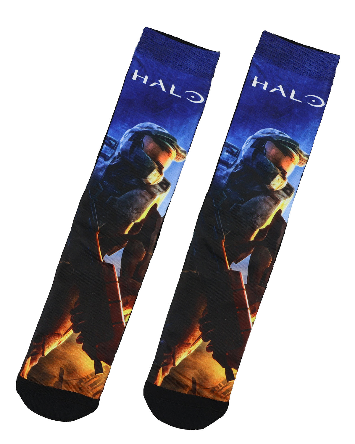 Halo Master Chief Sublimated Design Men's Mid-Calf Crew Socks 1 Pair