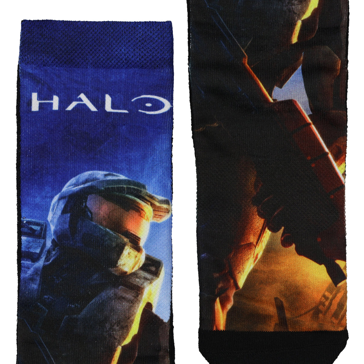 Halo Master Chief Sublimated Design Men's Mid-Calf Crew Socks 1 Pair