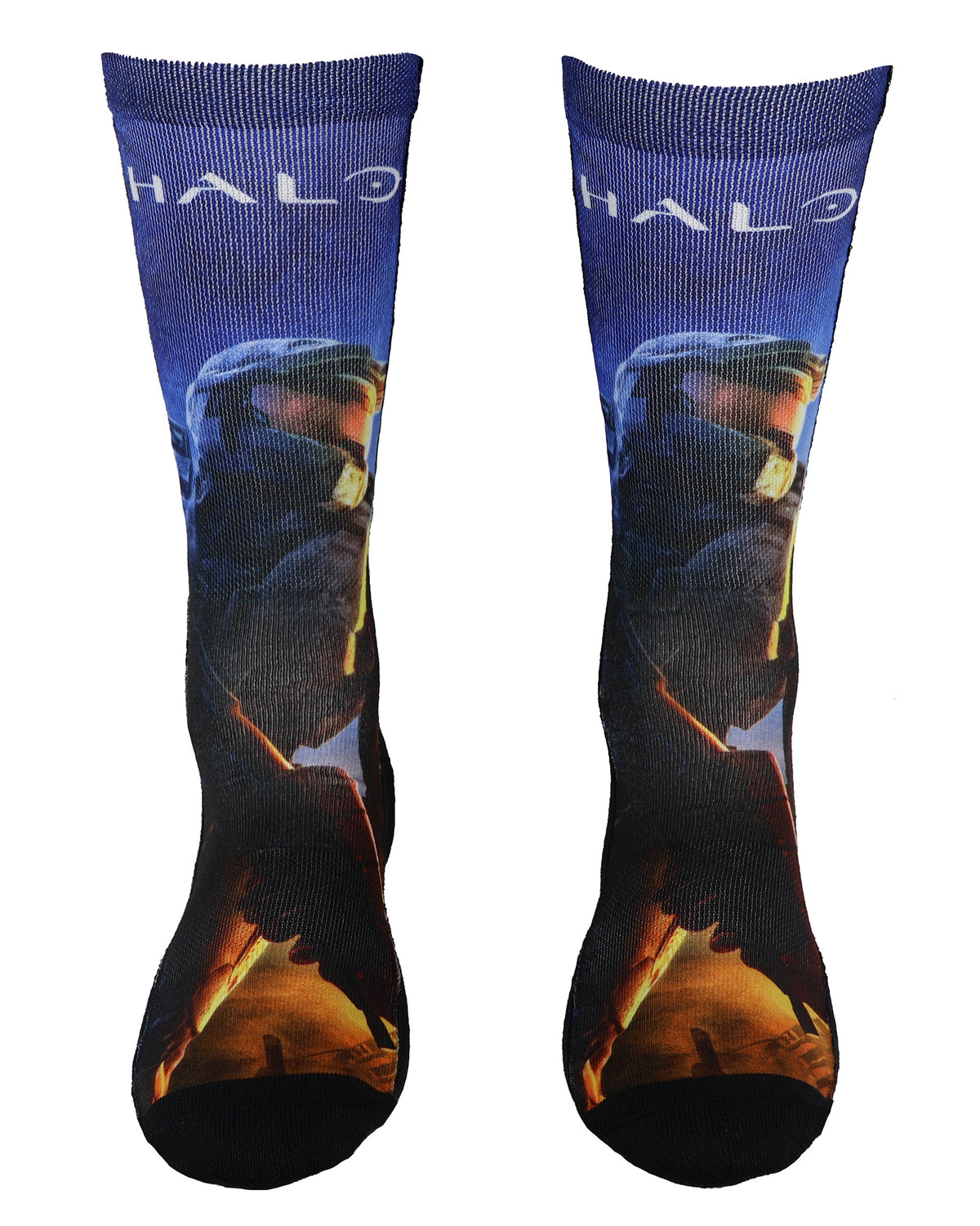 Halo Master Chief Sublimated Design Men's Mid-Calf Crew Socks 1 Pair
