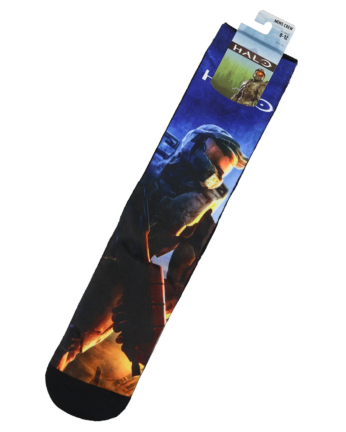 Halo Master Chief Sublimated Design Men's Mid-Calf Crew Socks 1 Pair