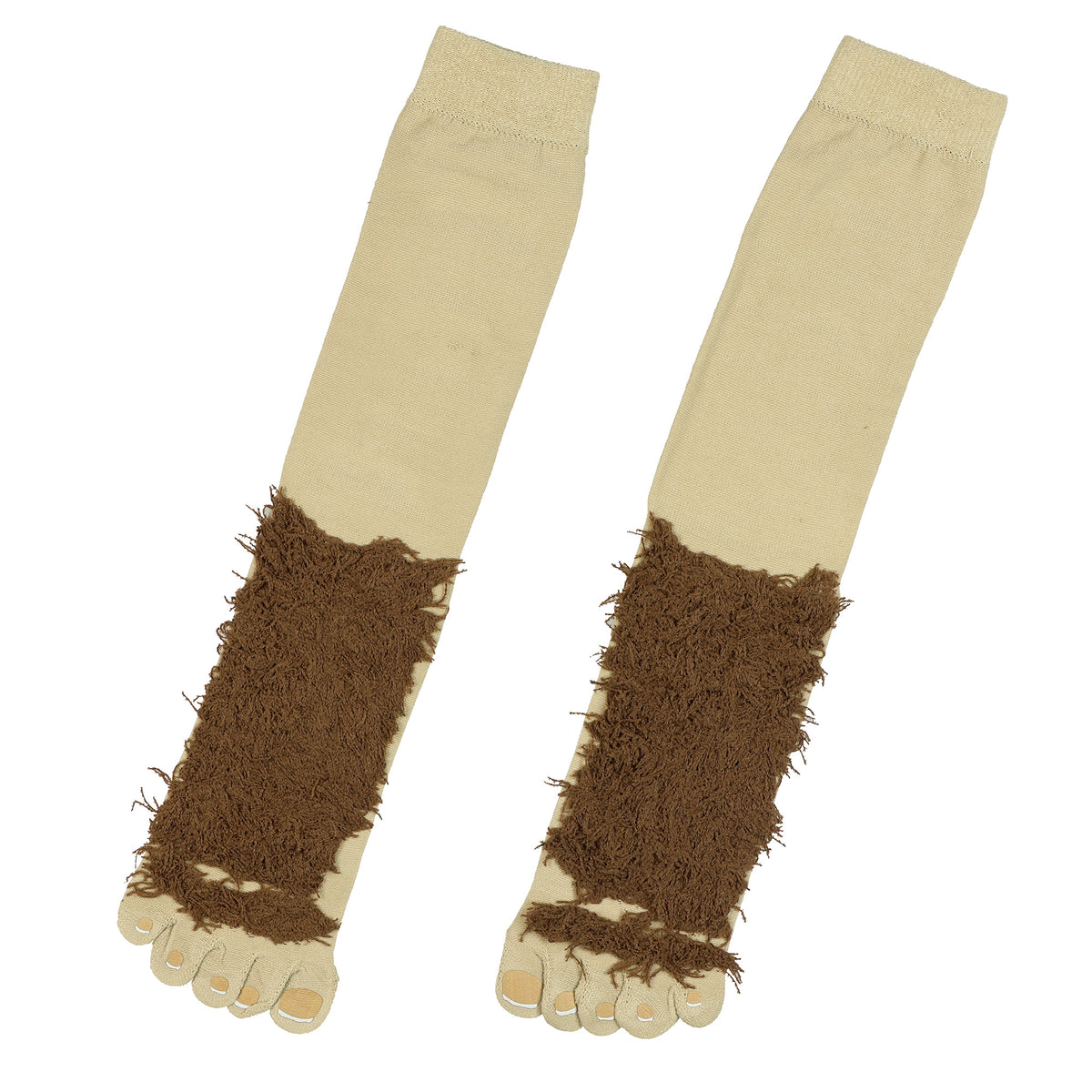 The Lord of The Rings Men's Hobbit Feet with Chenille Fur Crew Toe Socks, 1 Pair