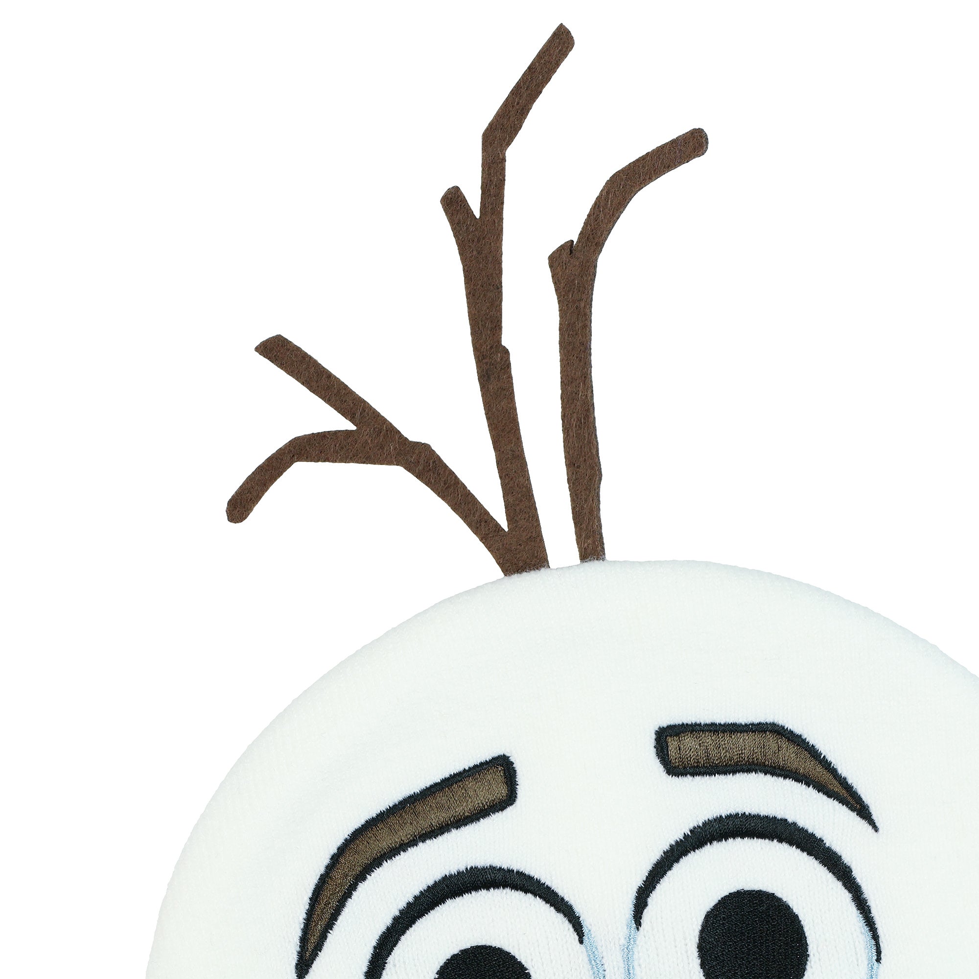 Disney Frozen Beanie Olaf Snowman Embroidered 3D Hair Cuffed Knit Cap OSFM Adult