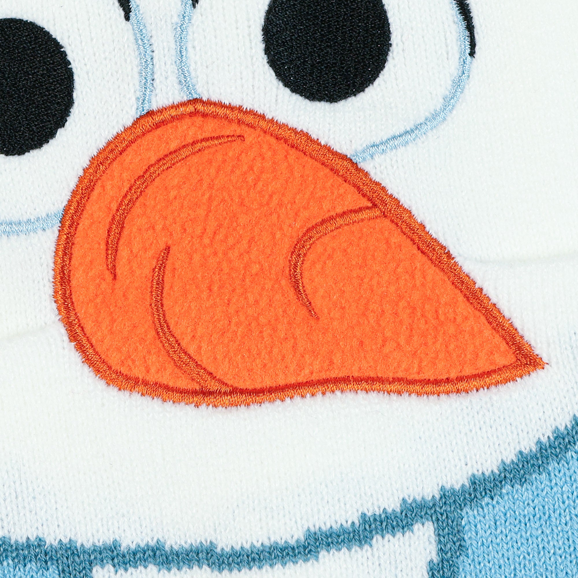 Disney Frozen Beanie Olaf Snowman Embroidered 3D Hair Cuffed Knit Cap OSFM Adult