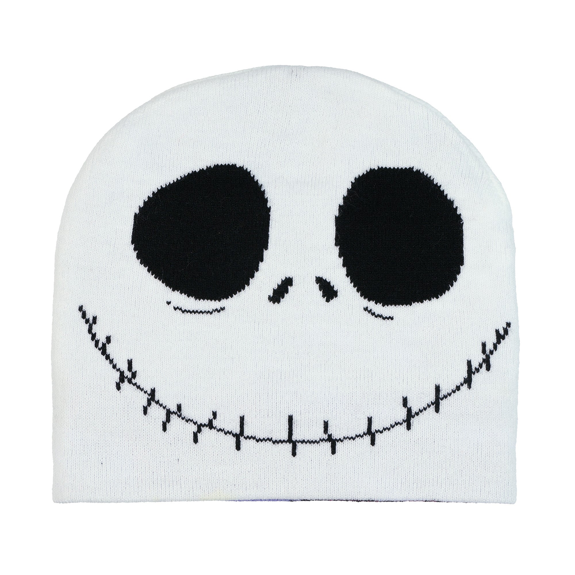 The Nightmare Before Christmas Beanie Jack Face Sally Print Reversible Knit Cap