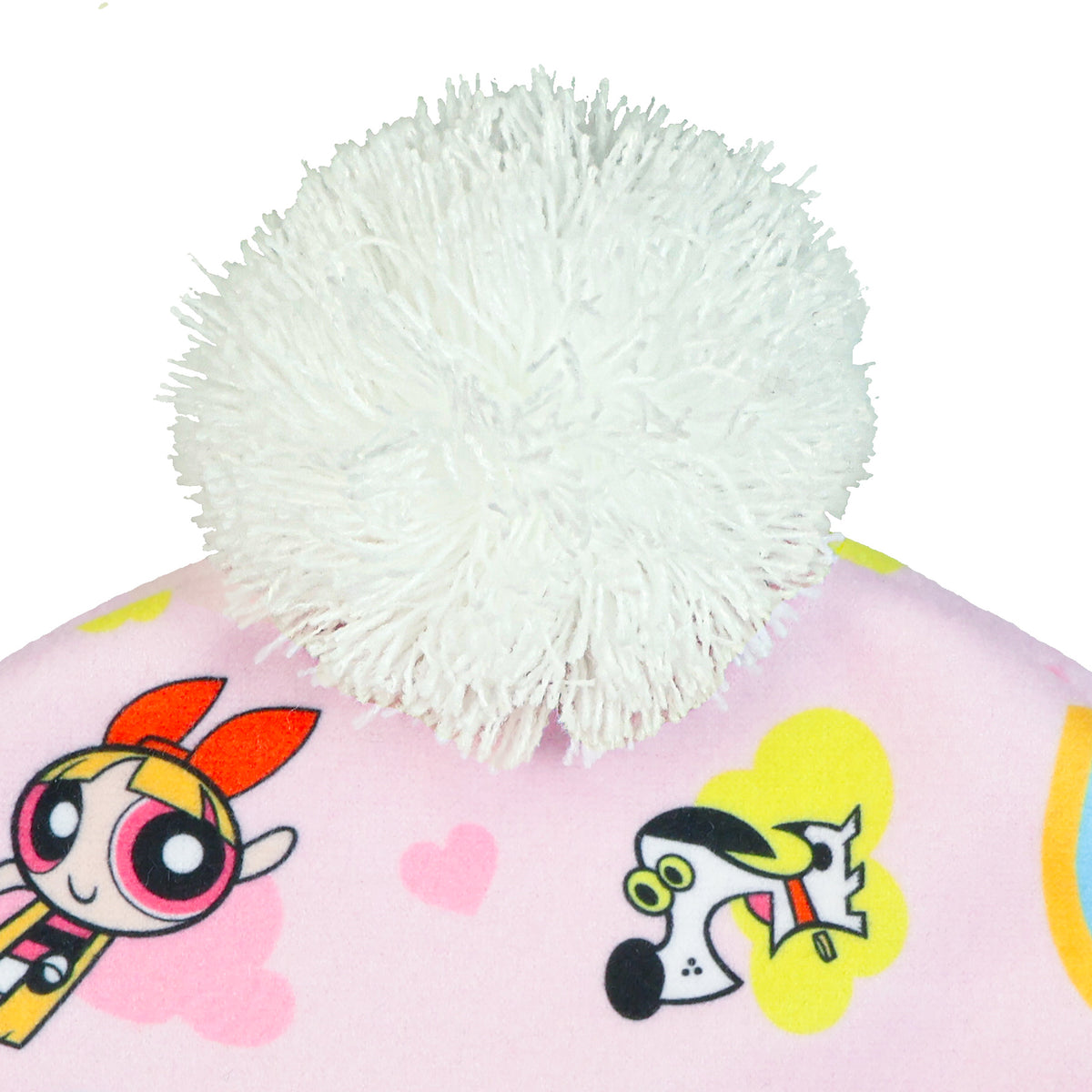 The Powerpuff Girls Beanie Embroidered Women's Cuff Pom Knit Hat