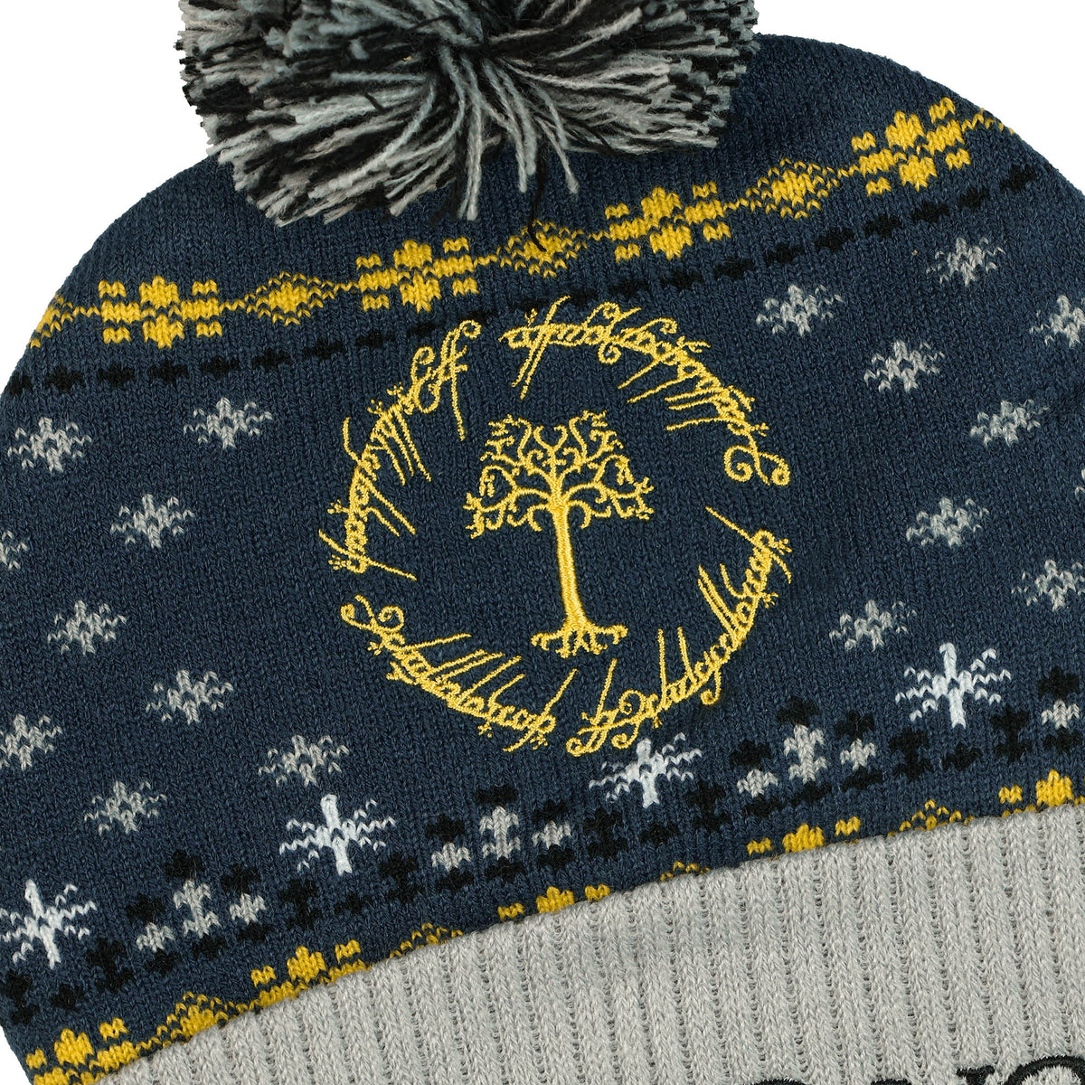 The Lord Of The Rings Beanie Tree Of Gondor Pom Knit Cap Adult OSFM
