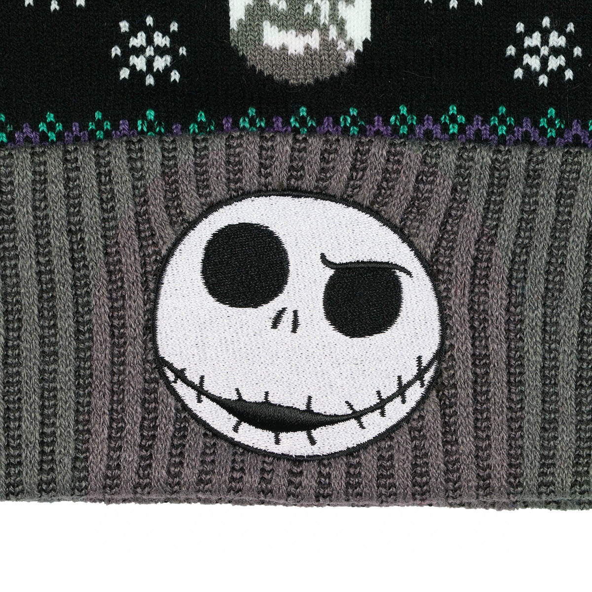 Disney The Nightmare Before Christmas Beanie Embroidered Knit Pom Hat Adult OSFM
