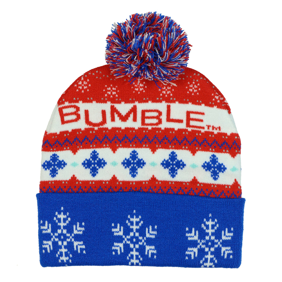 Rudolph the Red-Nosed Reindeer Beanie Bumble Ugly Sweater Knit Hat Adult, OSFM