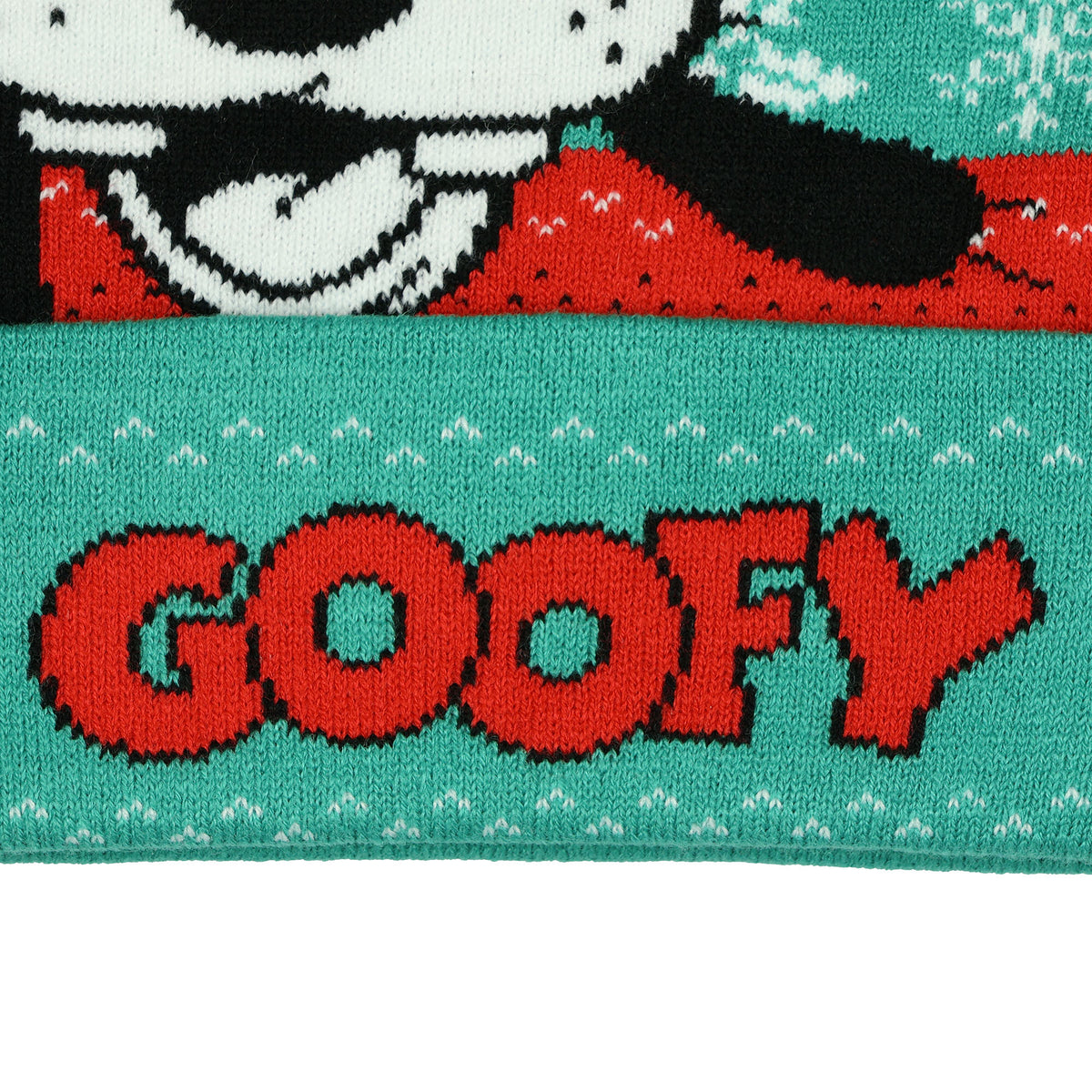 Disney Goofy Beanie Ugly Sweater Cuff Knit Pom Hat Adult, OSFM