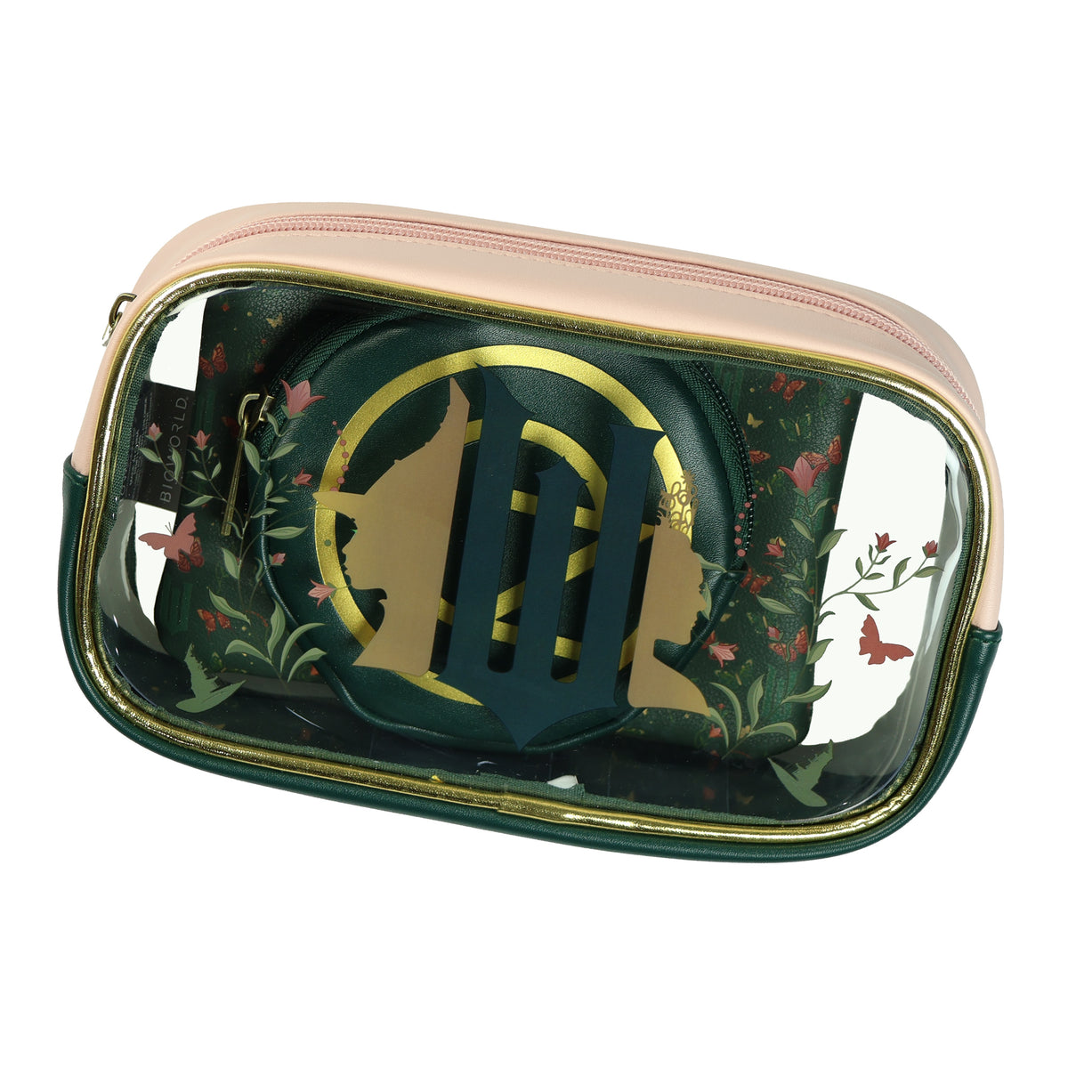 Wicked 3-Piece Toiletry Set with Clear Cosmetic Bag Storage Gift Set