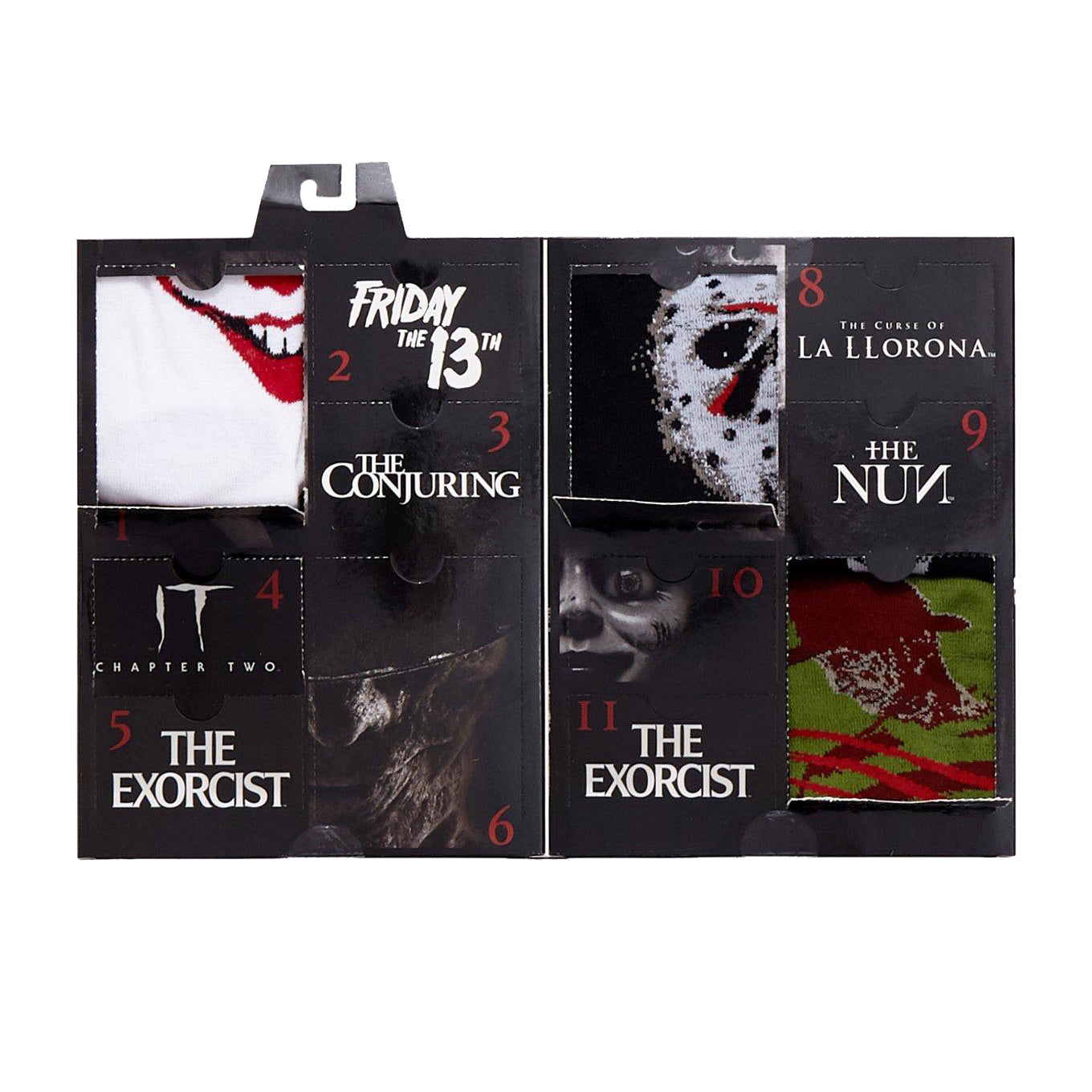 Horror Movies 13 Scary Days Of Socks Ankles And Crews Gift Box Set