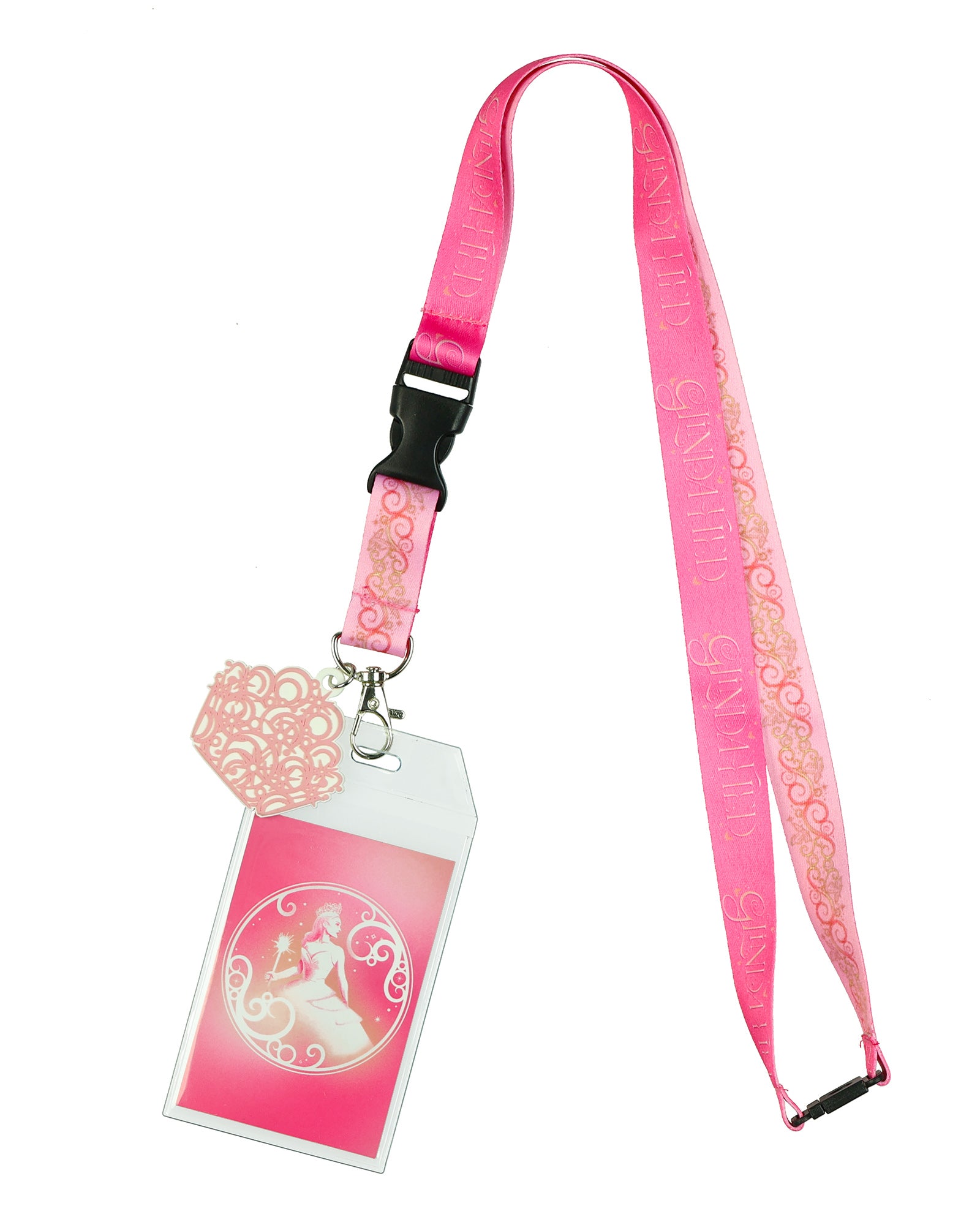 Wicked Glindafied Lanyard 17" Breakaway Clasp Clear ID Badge Holder