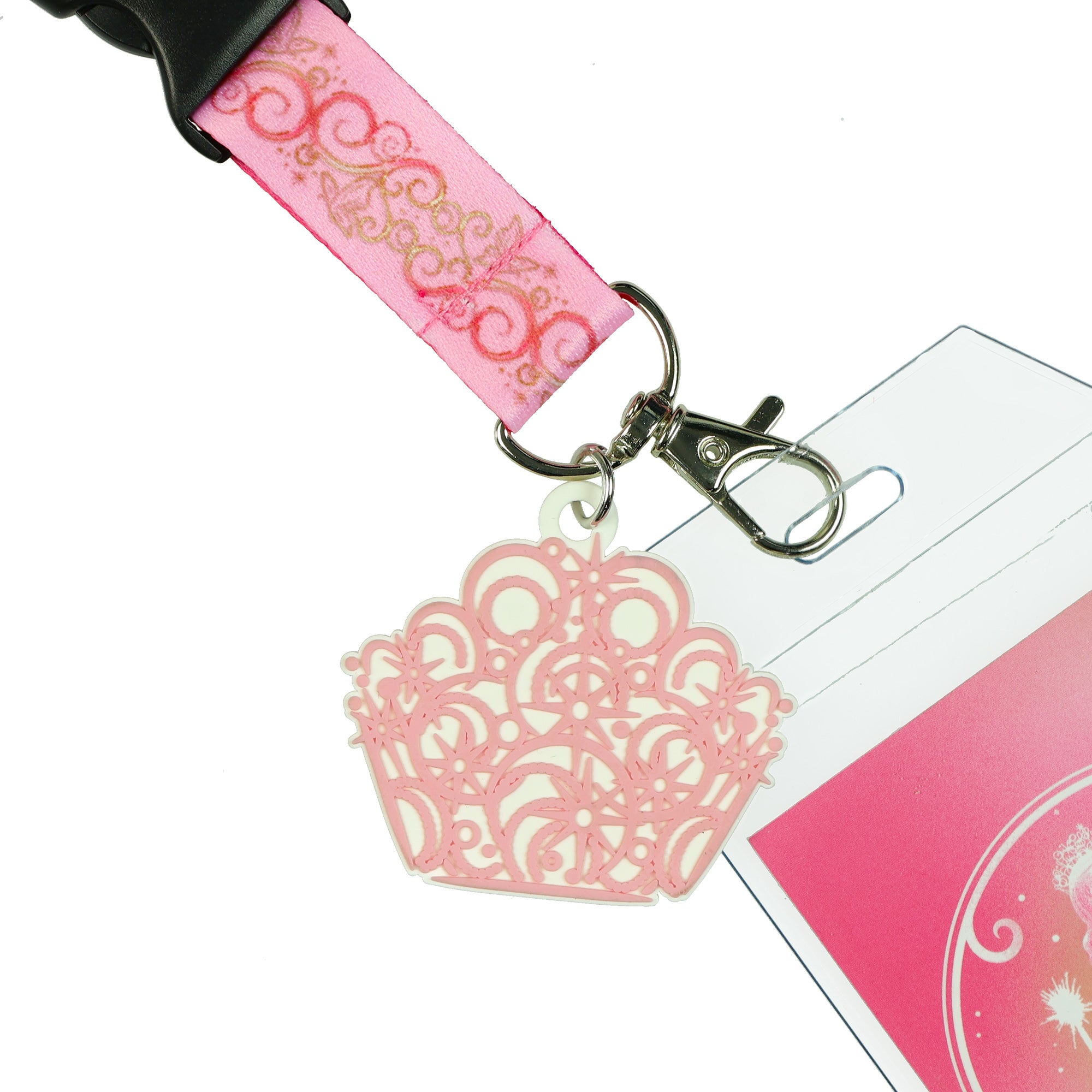 Wicked Glindafied Lanyard 17" Breakaway Clasp Clear ID Badge Holder