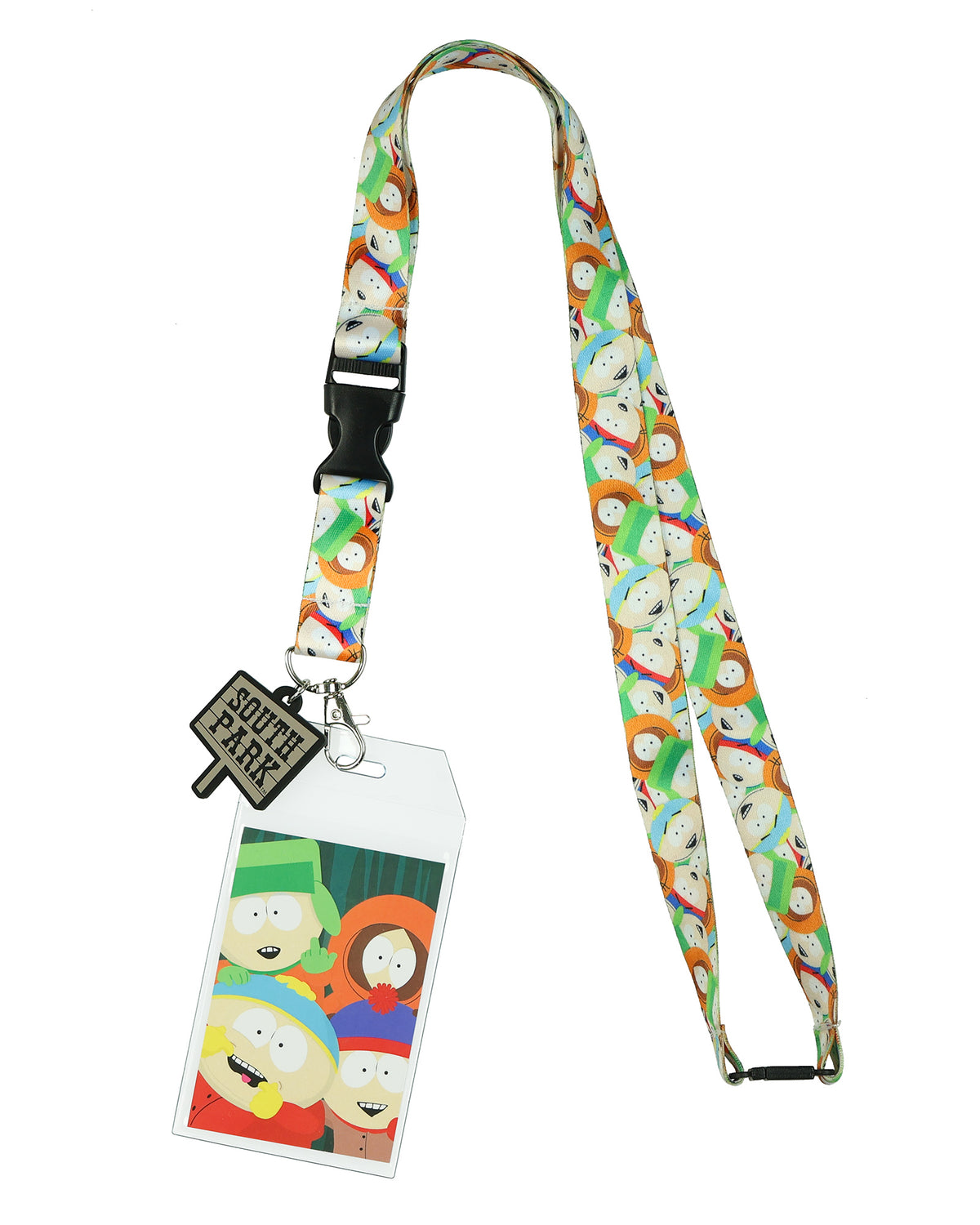 South Park Lanyard Kyle Kenny Eric Stan Badge ID Holder With 1.5" Charm