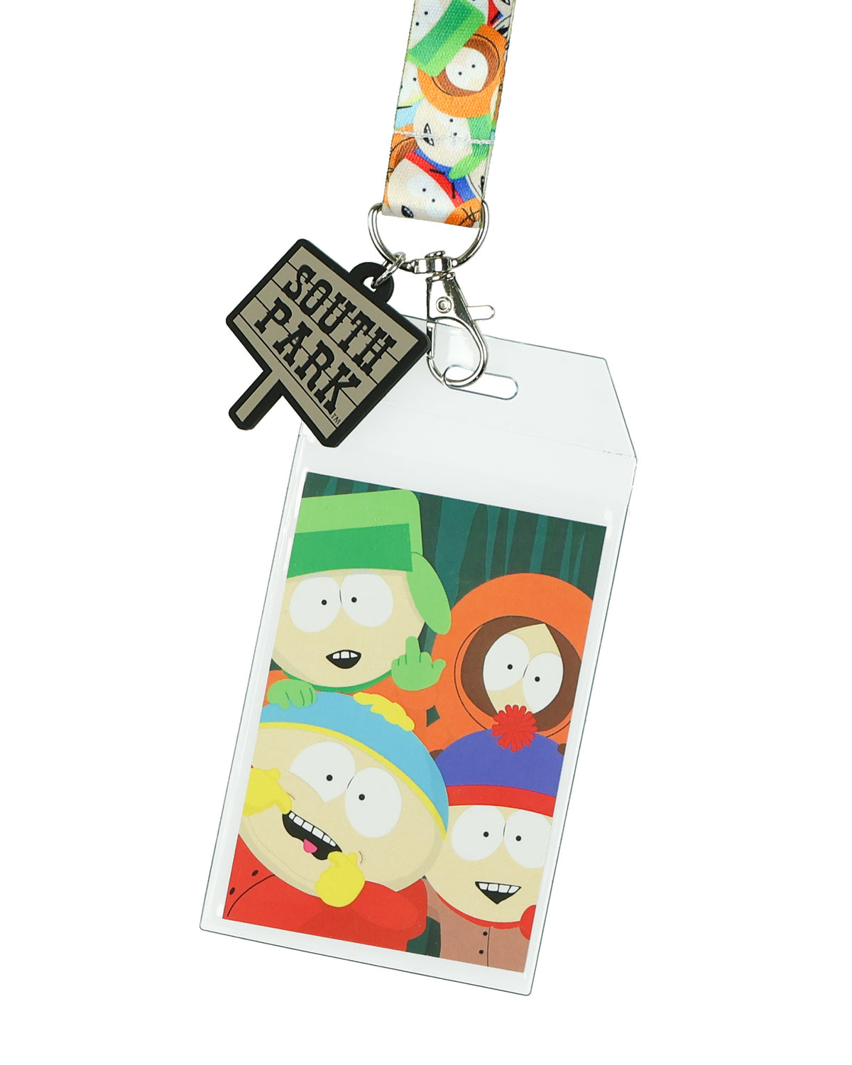 South Park Lanyard Kyle Kenny Eric Stan Badge ID Holder With 1.5" Charm