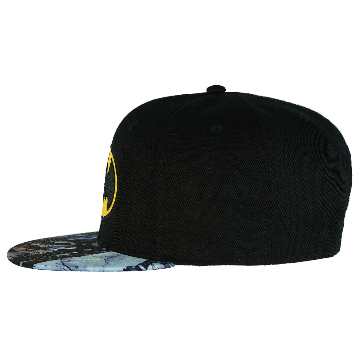 DC Comics Batman Hat Men's Embroidered Logo Flat Brim Snapback Cap OSFM