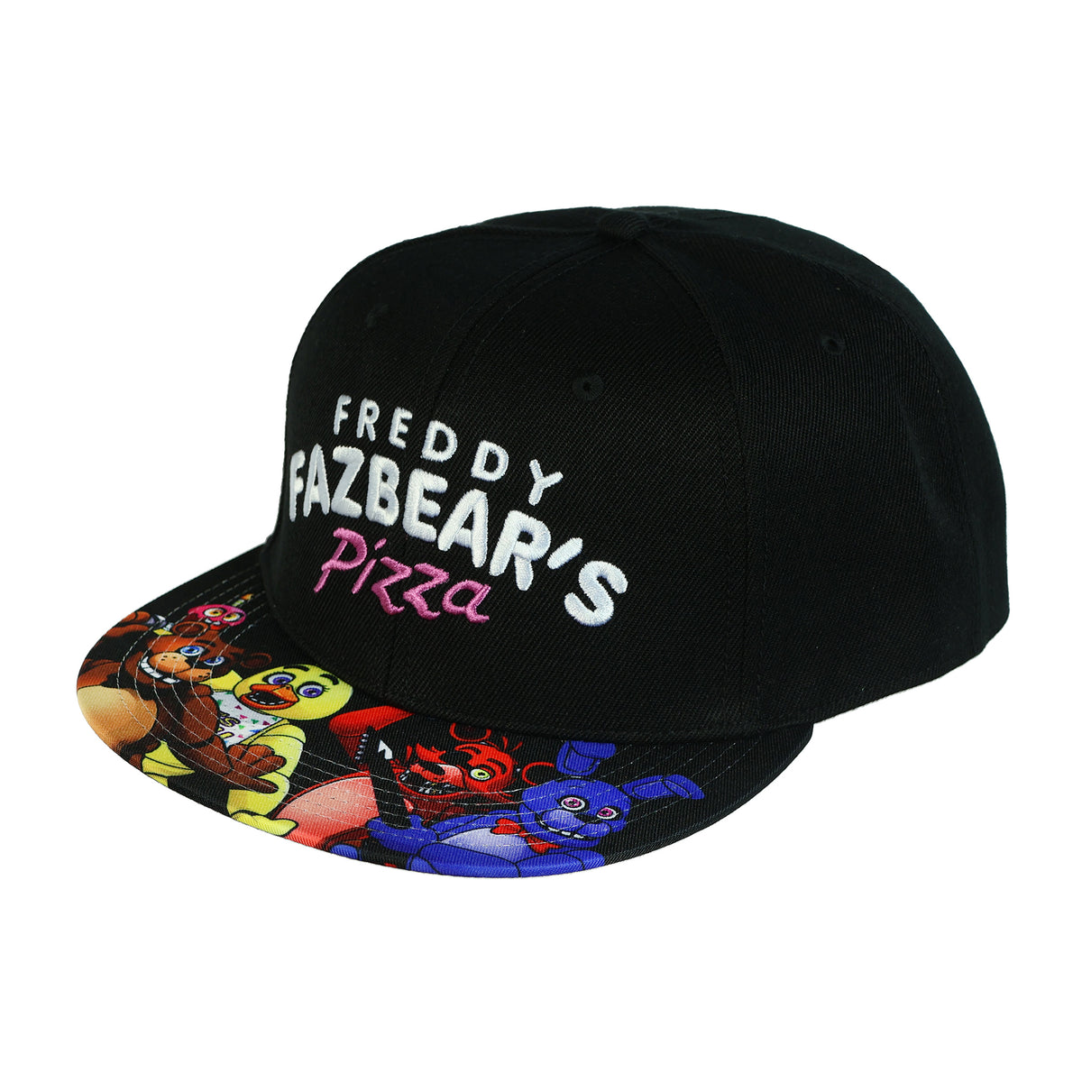Five Nights at Freddy's Snapback Hat Fazbear's Pizza Embroidered Cap OSFM