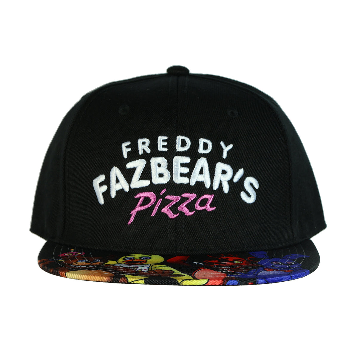 Five Nights at Freddy's Snapback Hat Fazbear's Pizza Embroidered Cap OSFM