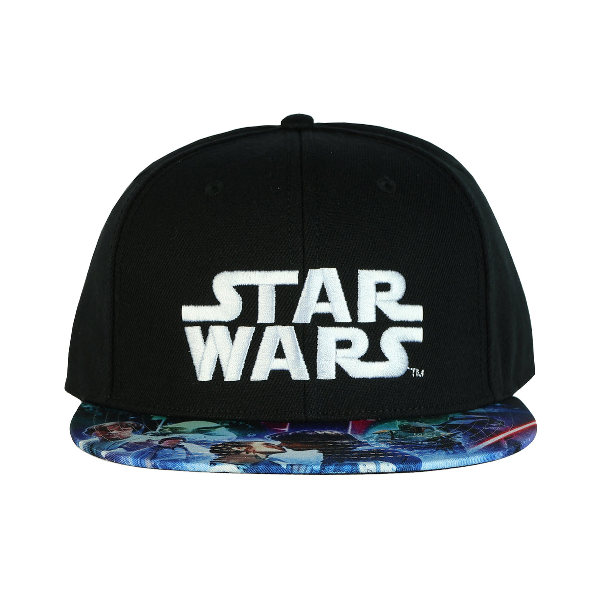 Star Wars Snapback Hat Character Design Flat Bill Embroidered OSFM Baseball Cap