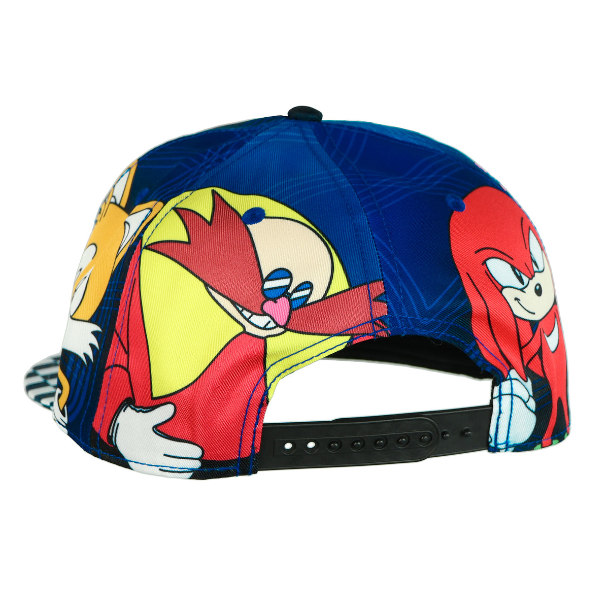 Sonic The Hedgehog Hat Men's Amy Tails Knuckles Flat Brim Snapback Cap OSFM