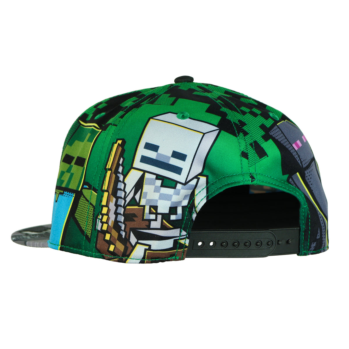 Minecraft Hat Men's Steve Alex Creeper Skeleton Zombie Enderman Snapback Cap OSFM