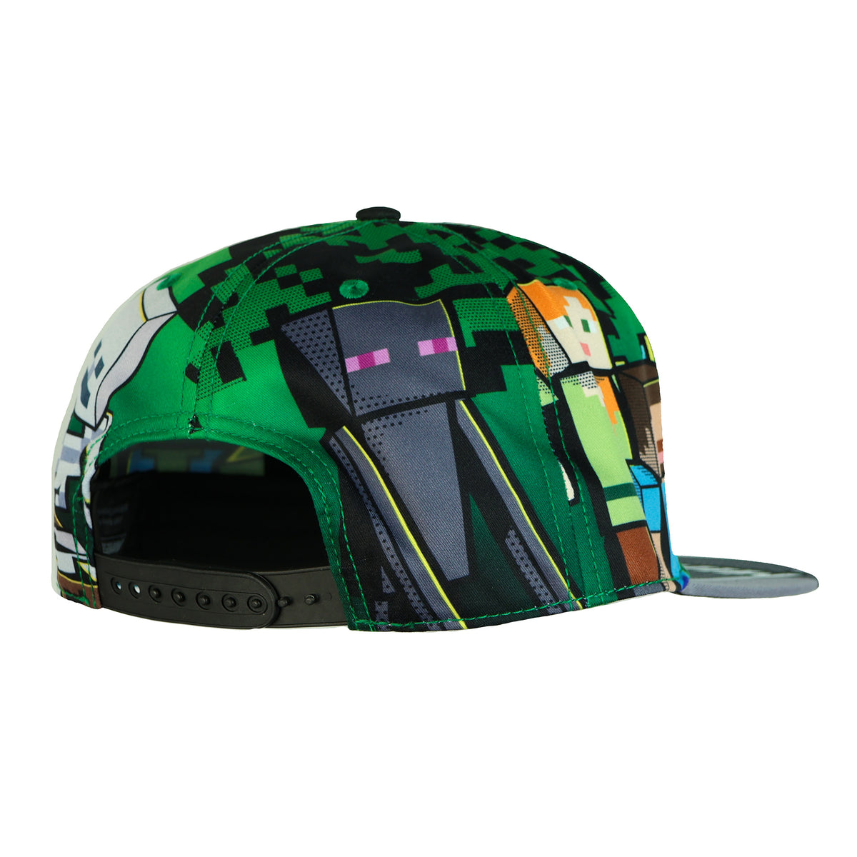 Minecraft Hat Men's Steve Alex Creeper Skeleton Zombie Enderman Snapback Cap OSFM
